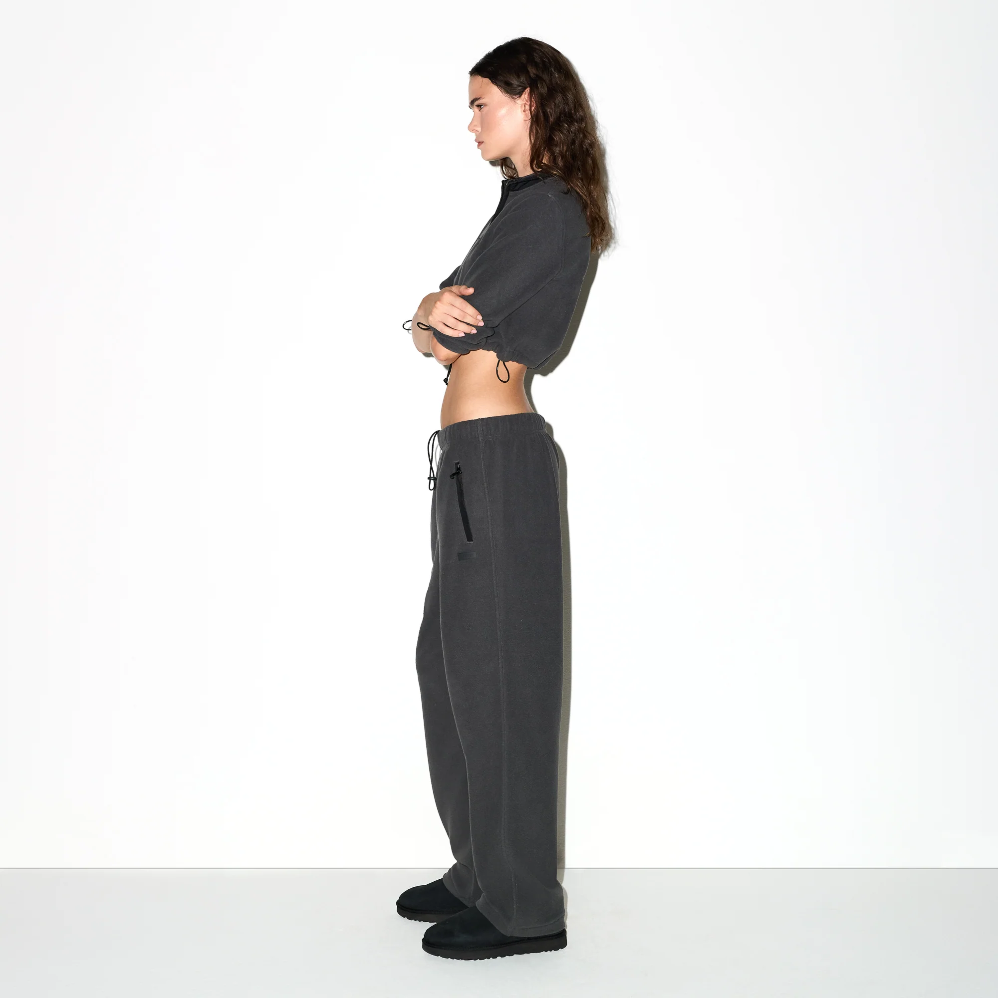OUTDOOR FLEECE STRAIGHT LEG PANT | ASH - Image 2