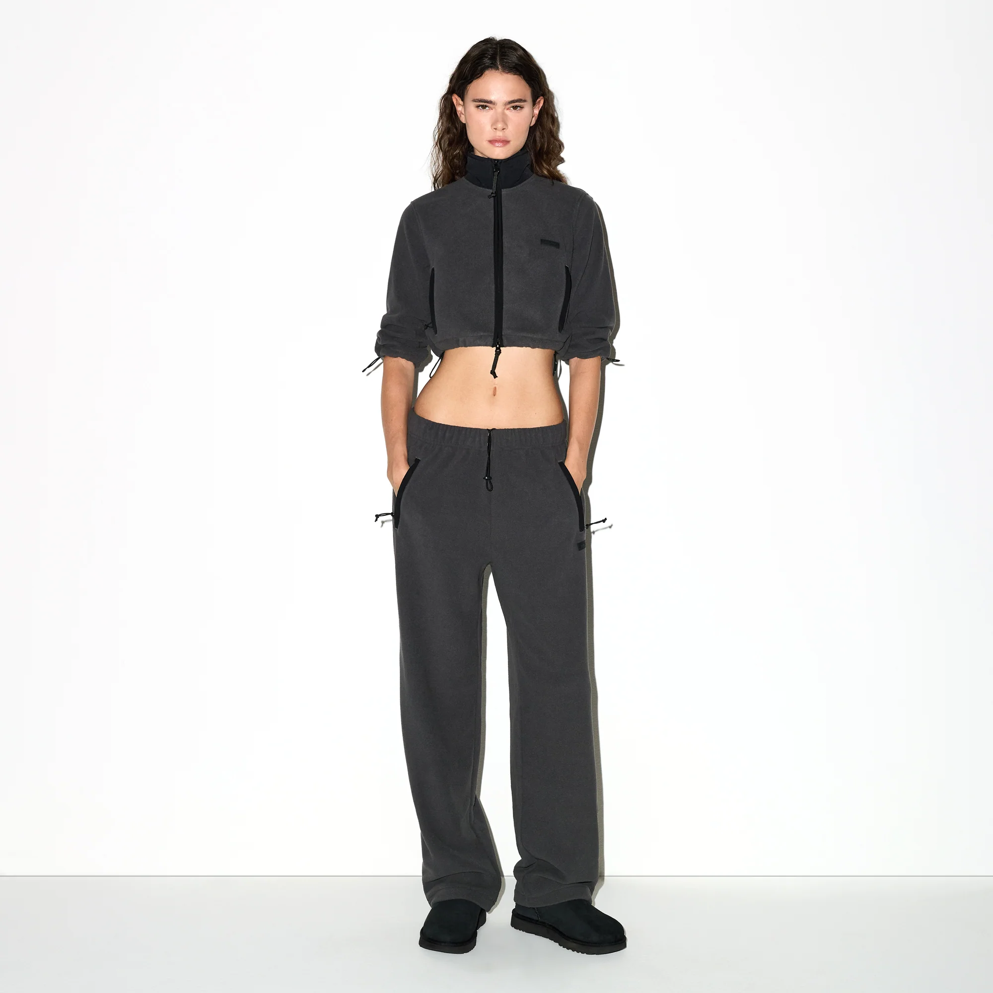 OUTDOOR FLEECE STRAIGHT LEG PANT | ASH - Image 3