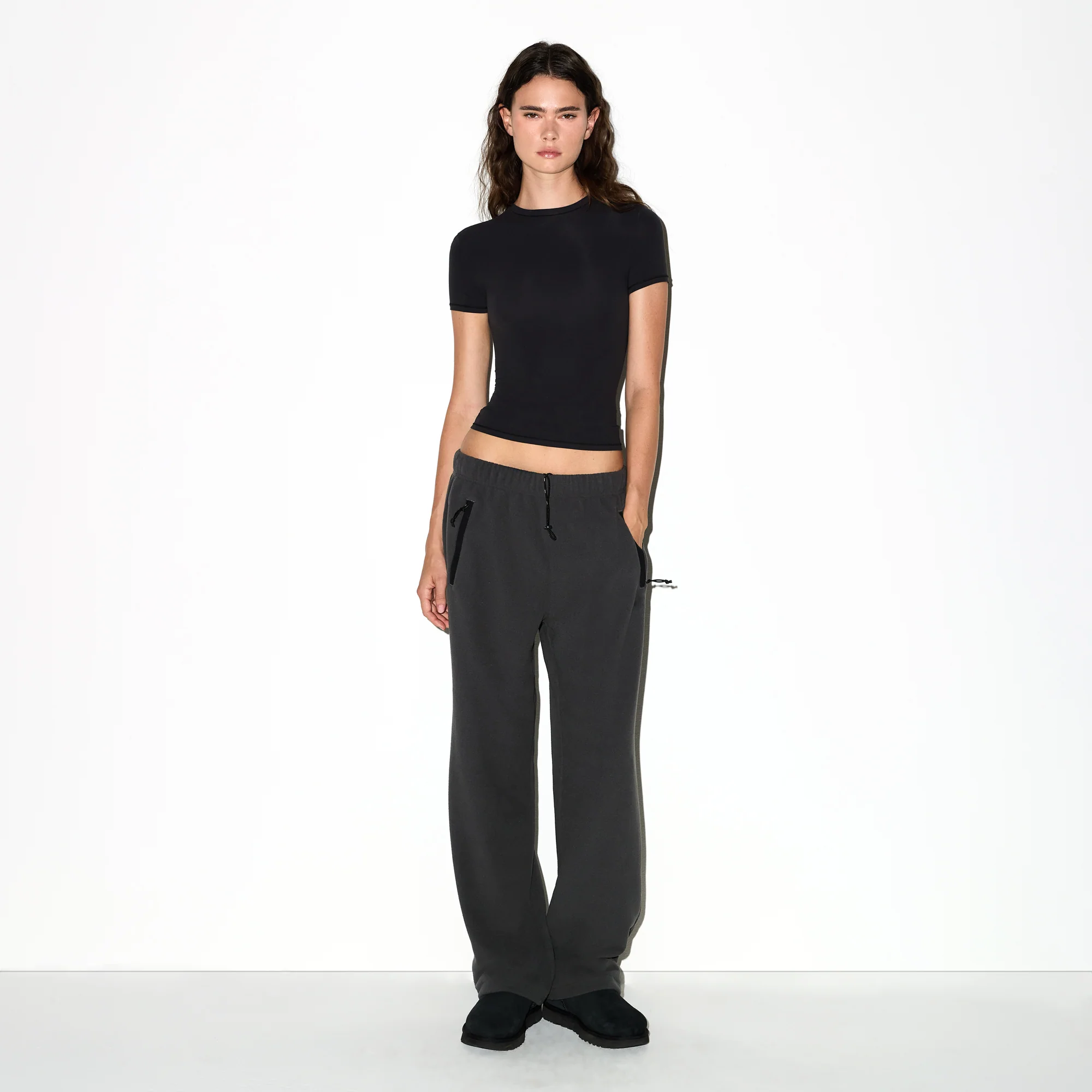 OUTDOOR FLEECE STRAIGHT LEG PANT | ASH - Image 5