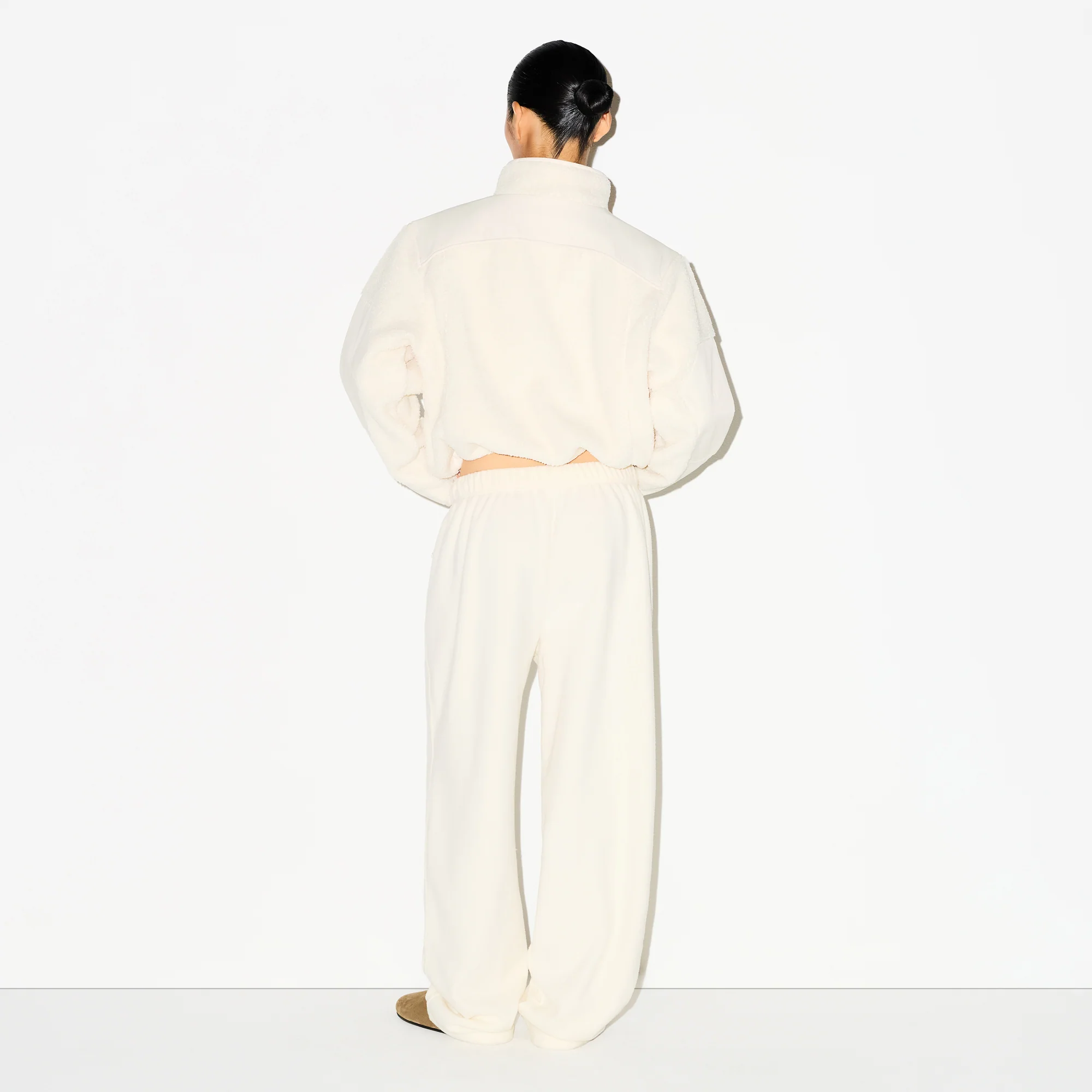 OUTDOOR FLEECE STRAIGHT LEG PANT | ECRU - Image 5