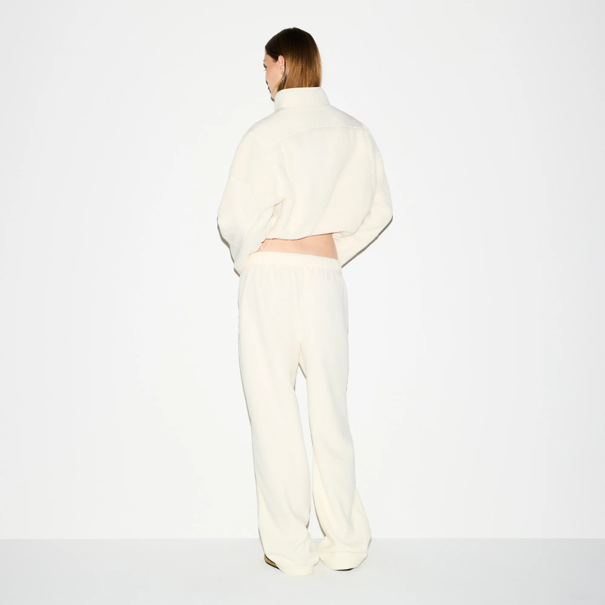 OUTDOOR FLEECE STRAIGHT LEG PANT | ECRU - Image 9