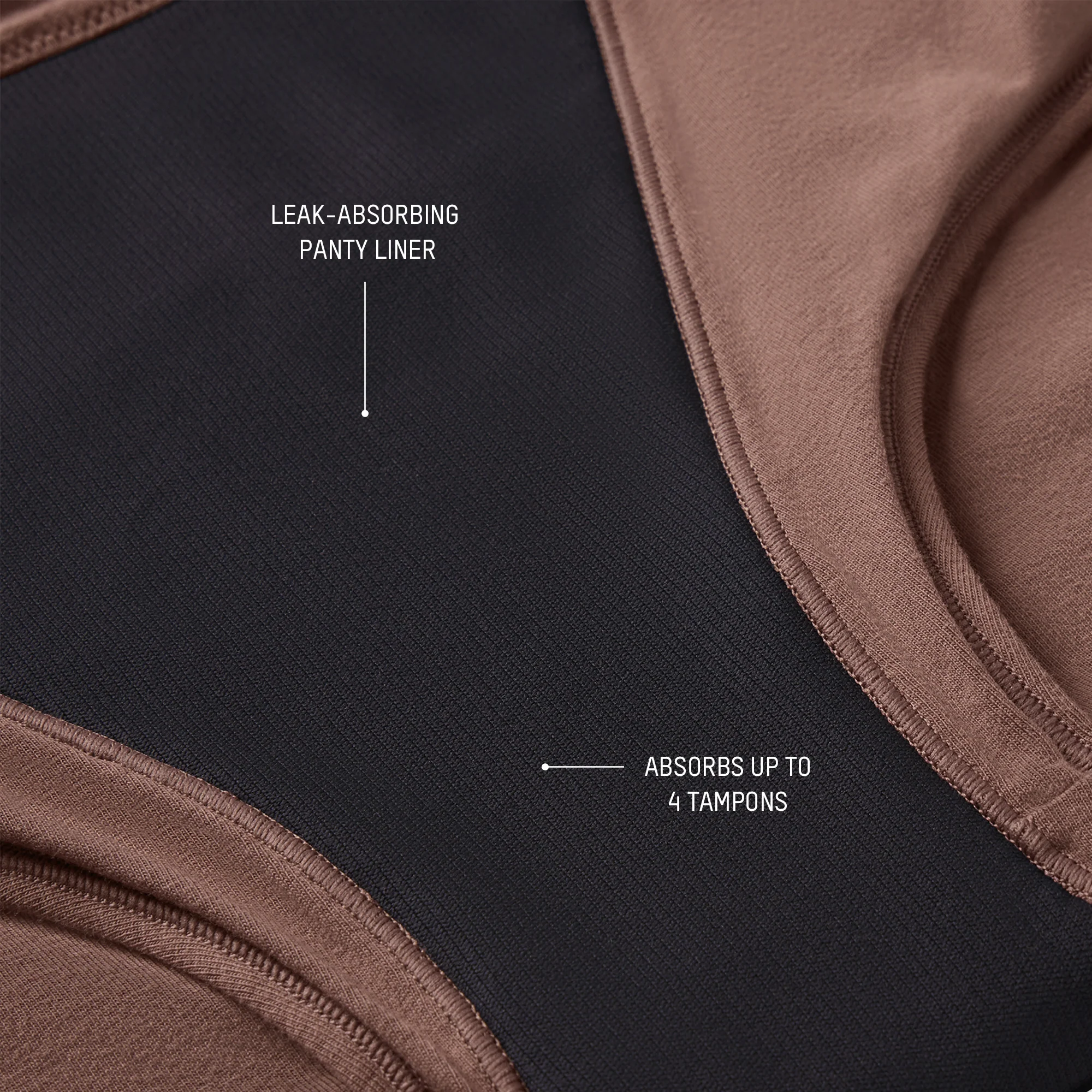 PERIOD PANTIES BOY SHORT | UMBER - Image 3
