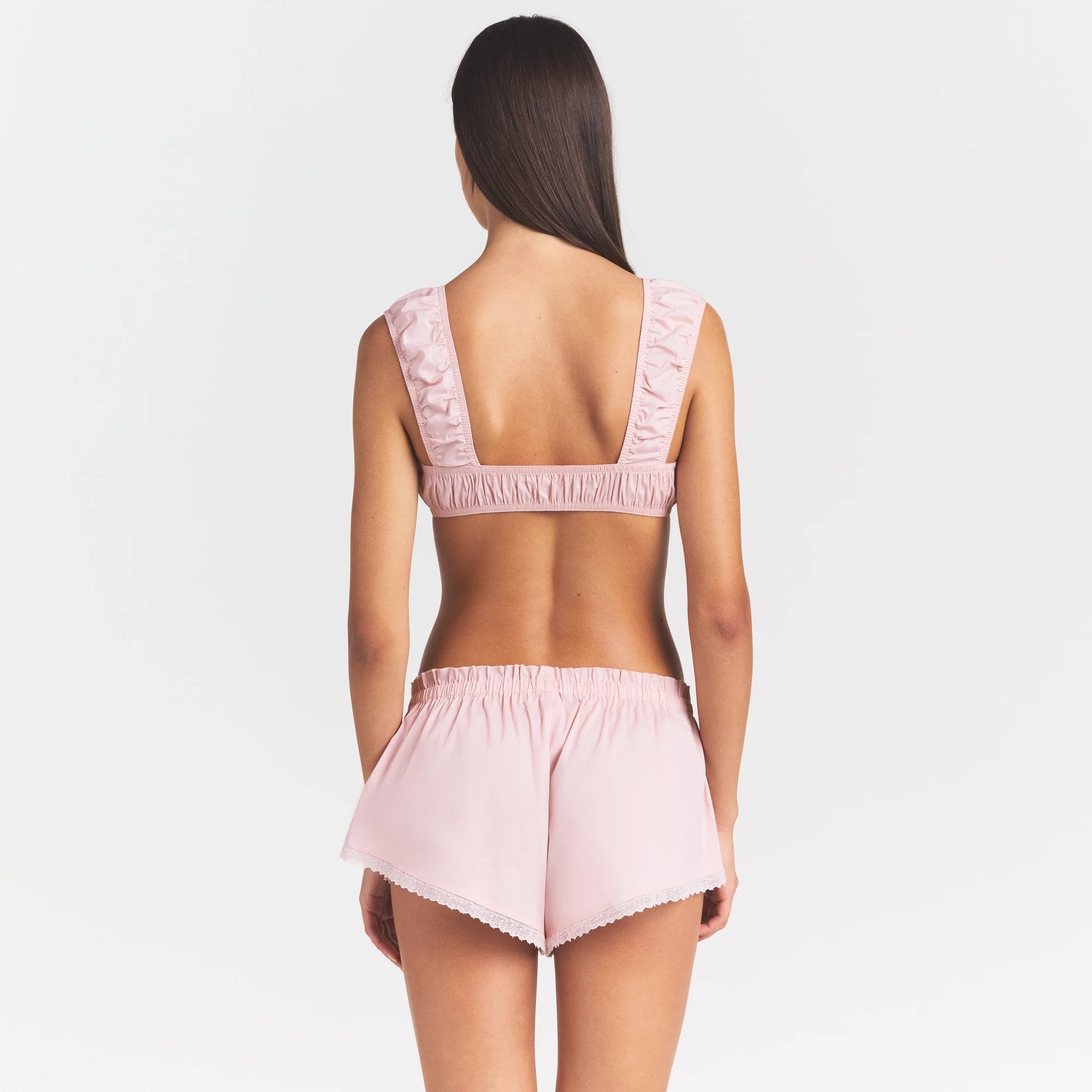 POPLIN APPAREL BRALETTE | DUSTY PINK - Image 3