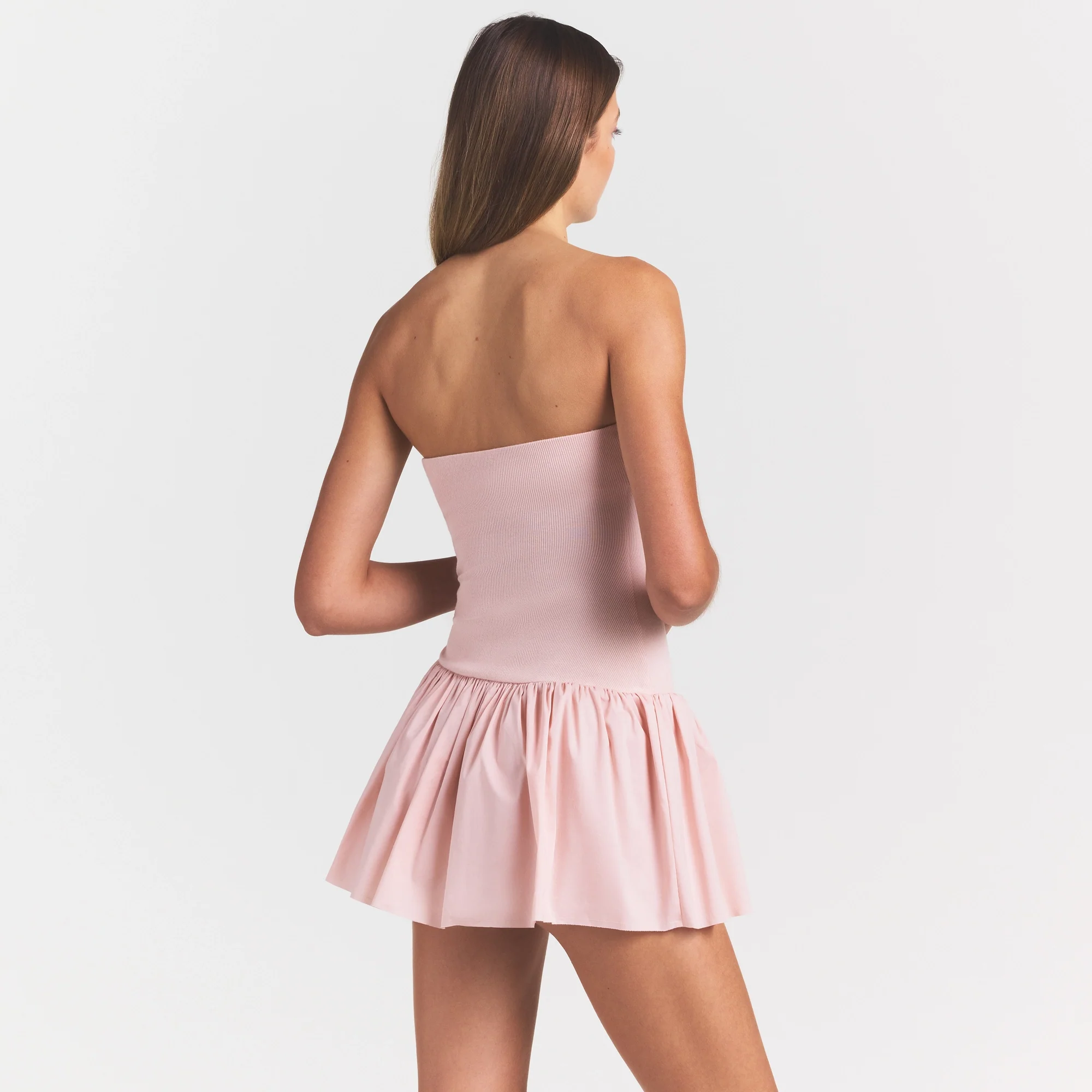 POPLIN APPAREL MINI TUBE DRESS | DUSTY PINK - Image 4