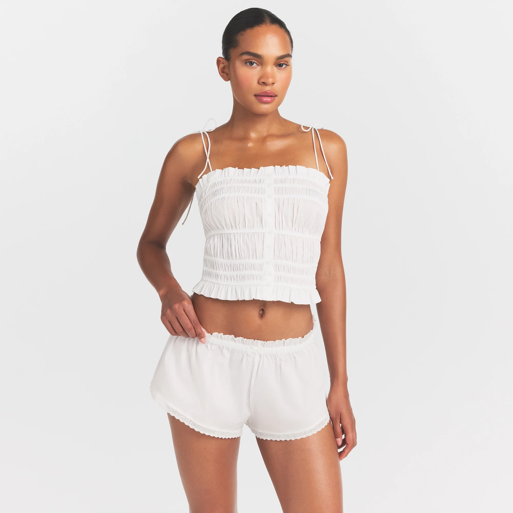 POPLIN APPAREL SHORT | SNOW - Image 4