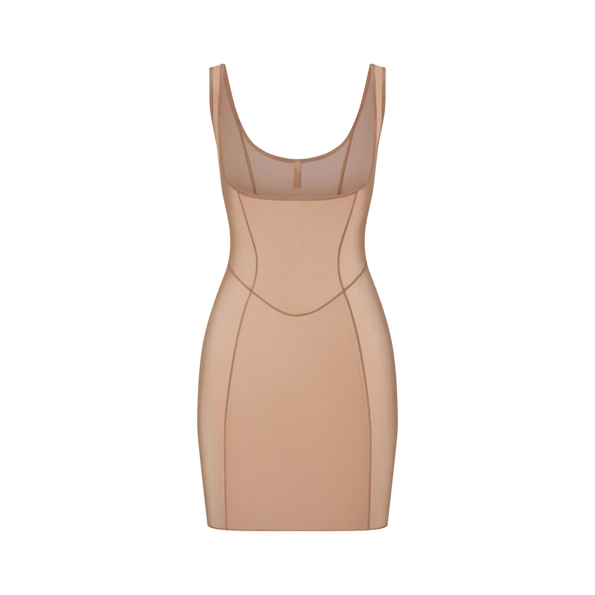 POWER MESH SHAPEWEAR OPEN BUST SLIP DRESS | SIENNA