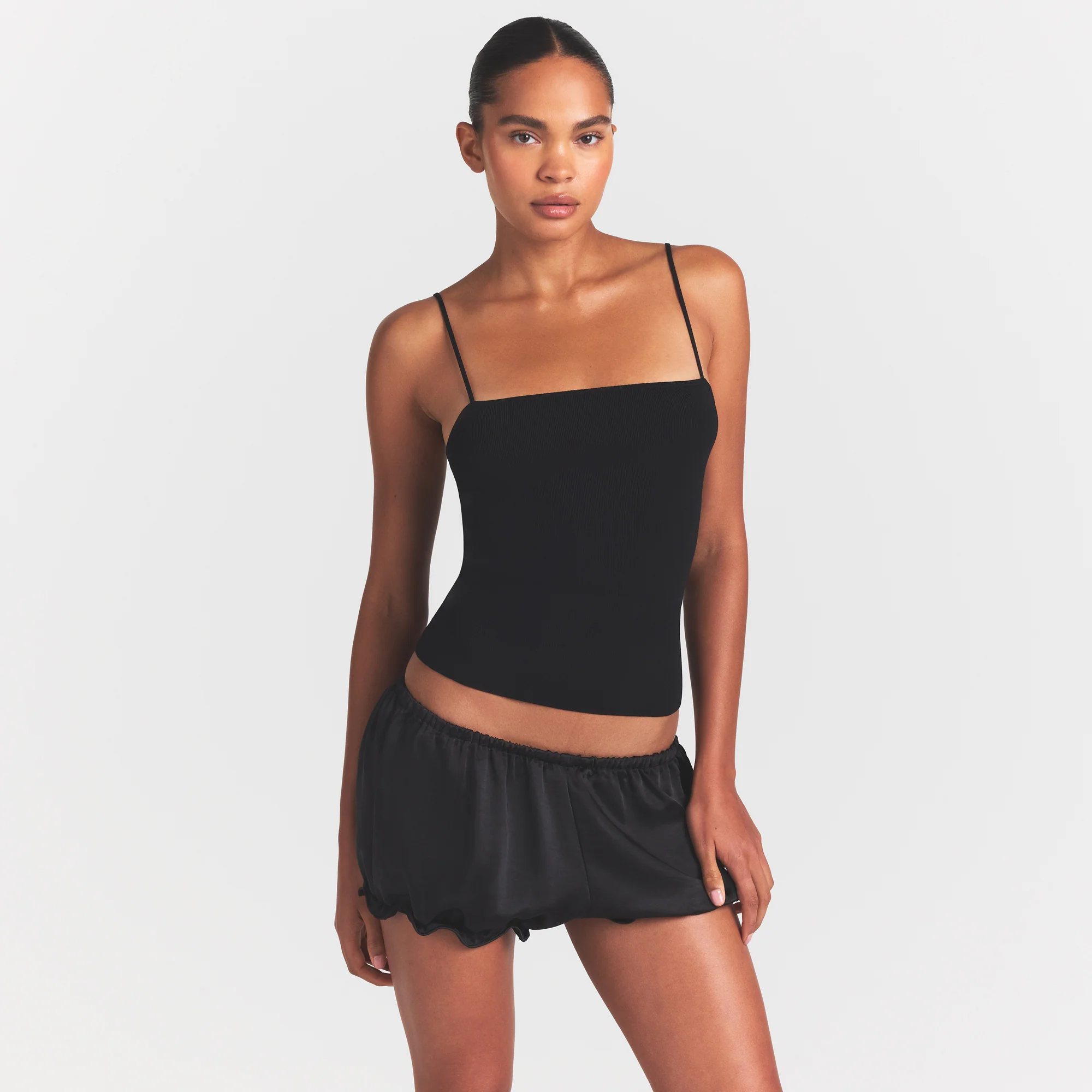 REFINED KNIT CAMI | OBSIDIAN - Image 3