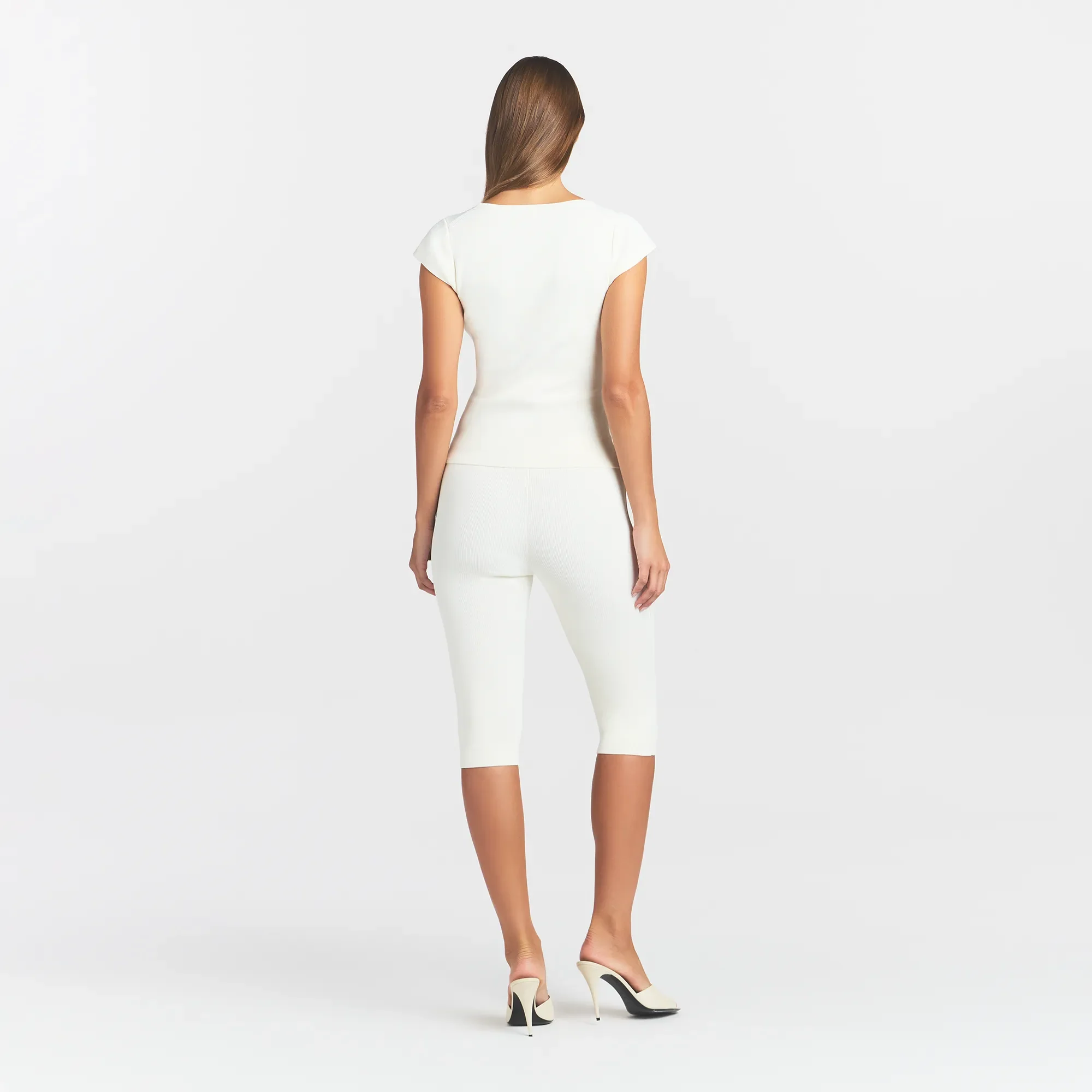 REFINED KNIT CAPRI | EGRET - Image 4