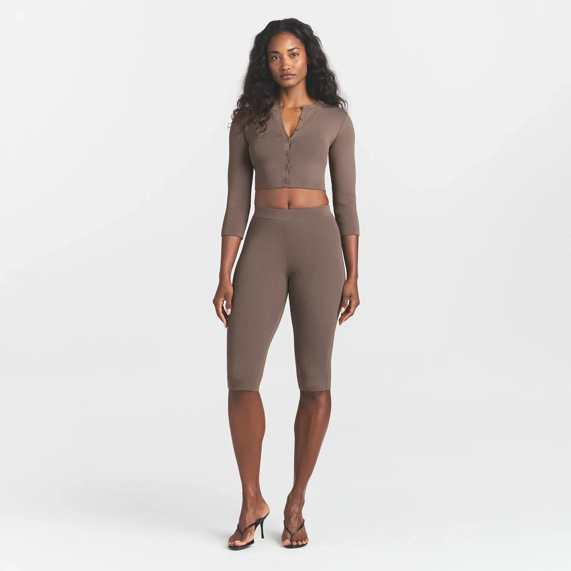 REFINED KNIT CROPPED CARDIGAN | AMETHYST - Image 2