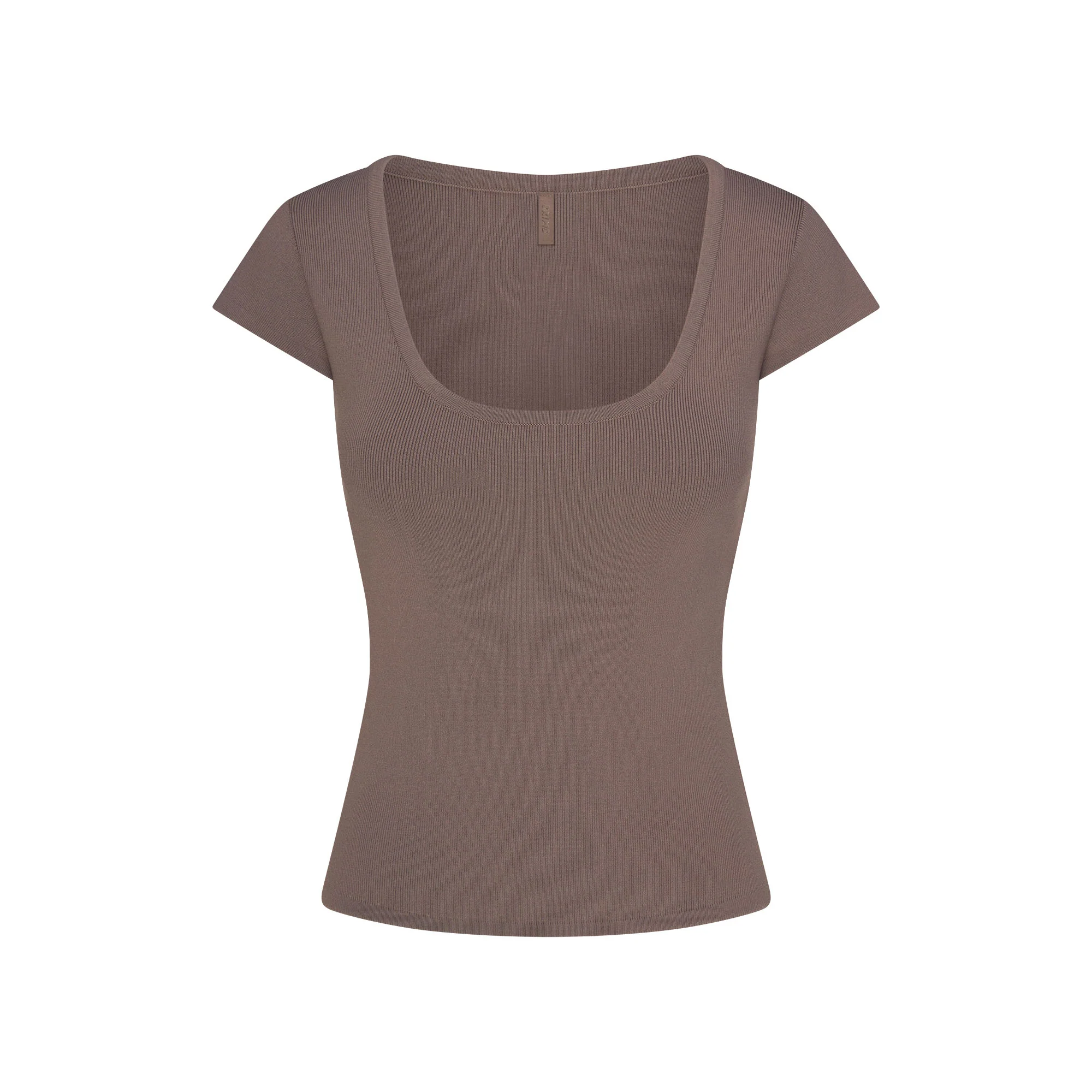 REFINED KNIT SCOOP NECK TOP | AMETHYST