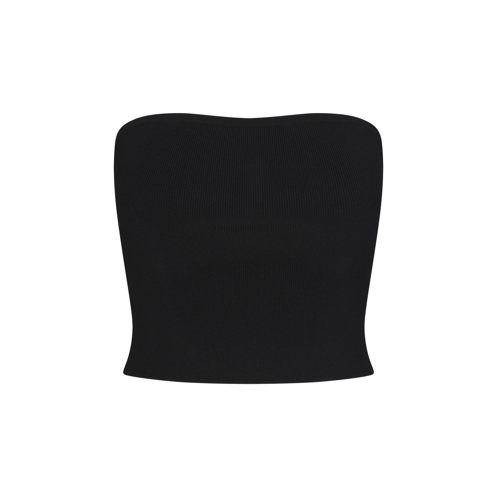 REFINED KNIT TUBE TOP | OBSIDIAN