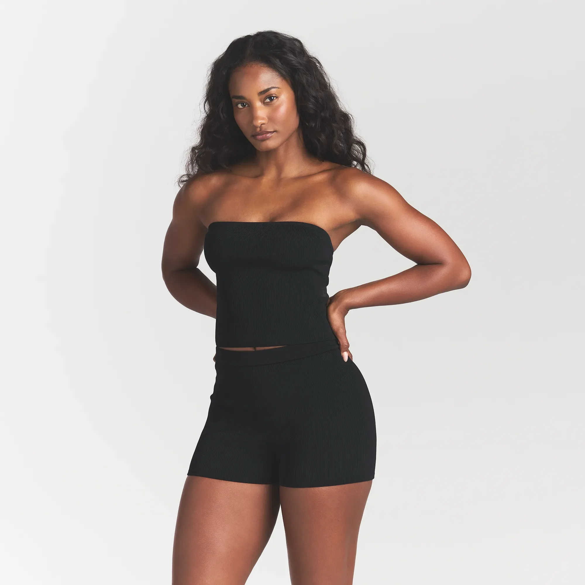 REFINED KNIT TUBE TOP | OBSIDIAN - Image 3