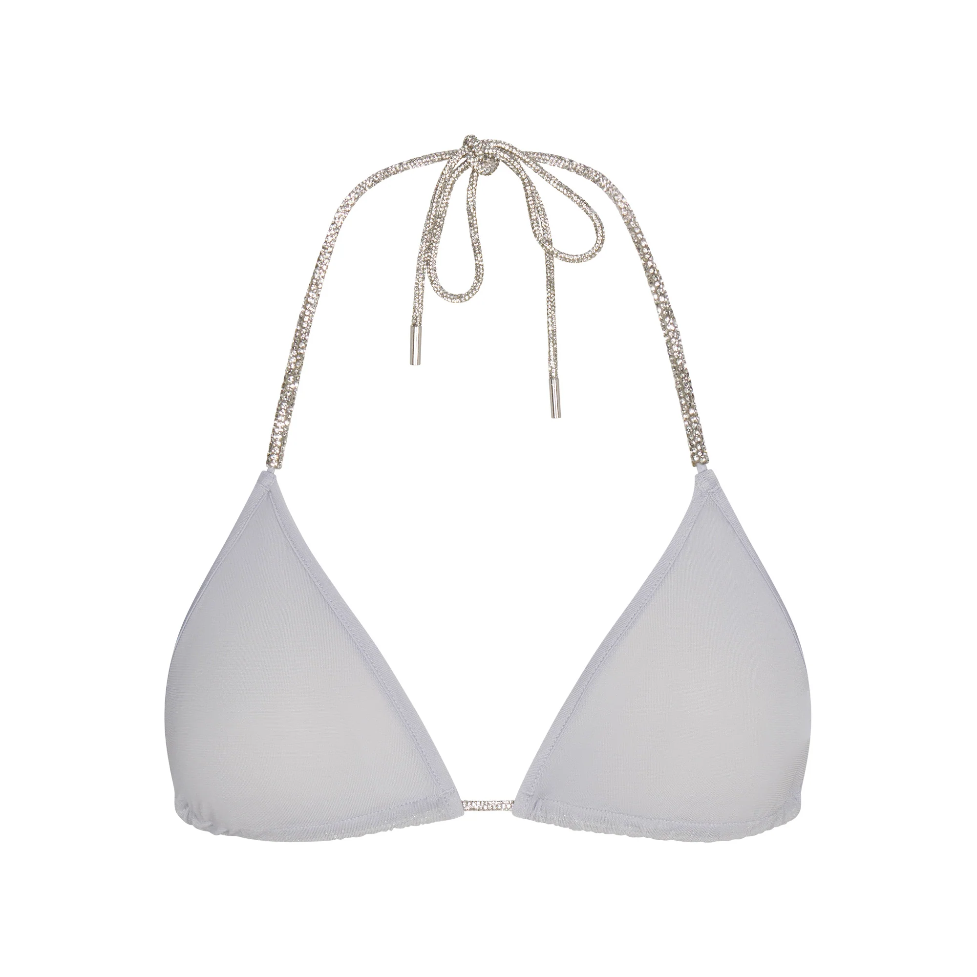RHINESTONE KNIT TRIANGLE BRALETTE | ZEN BLUE