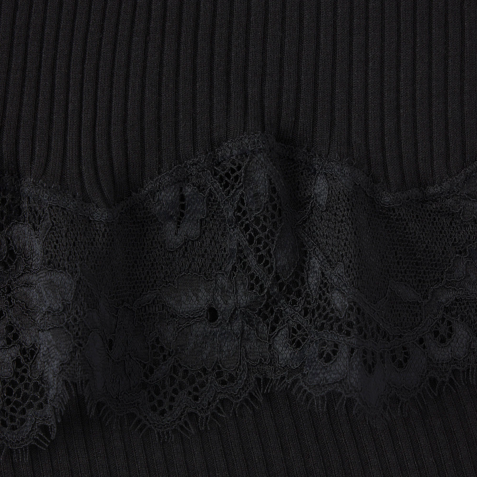 RIB KNIT LACE CAMI | OBSIDIAN - Image 7