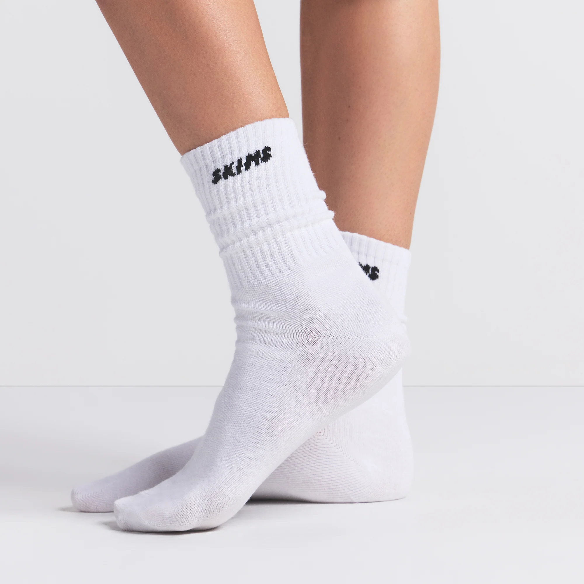 RIBBED CREW LOGO SOCK 3-PACK | SNOW - Image 2