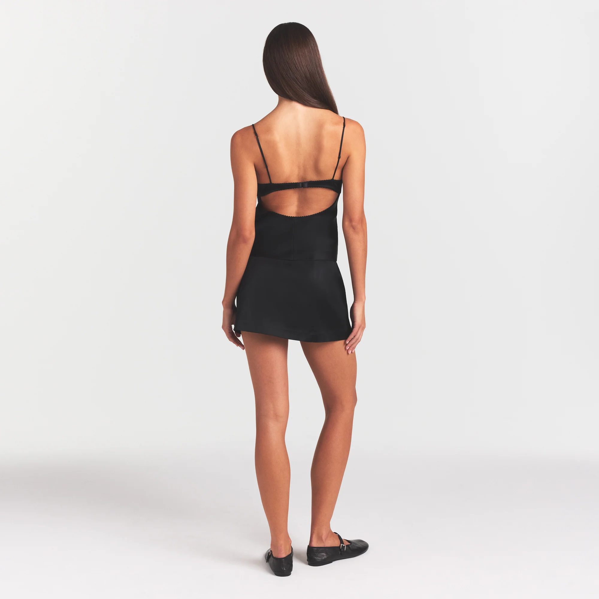 SATIN MINI SKIRT | OBSIDIAN - Image 5
