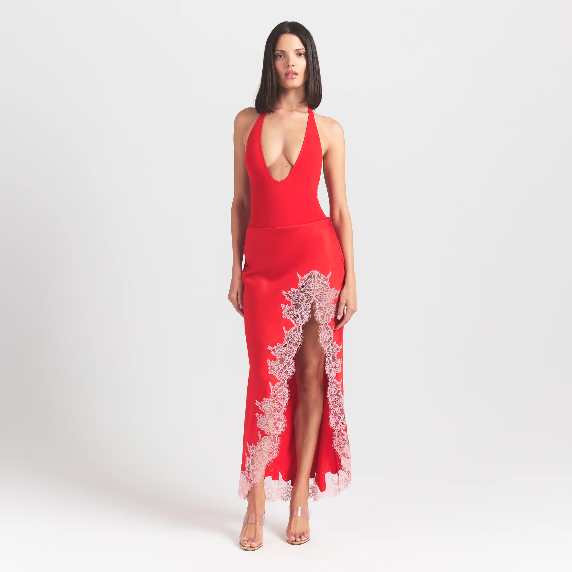 SEAMLESS SCULPT DEEP PLUNGE THONG BODYSUIT | RUBY - Image 4