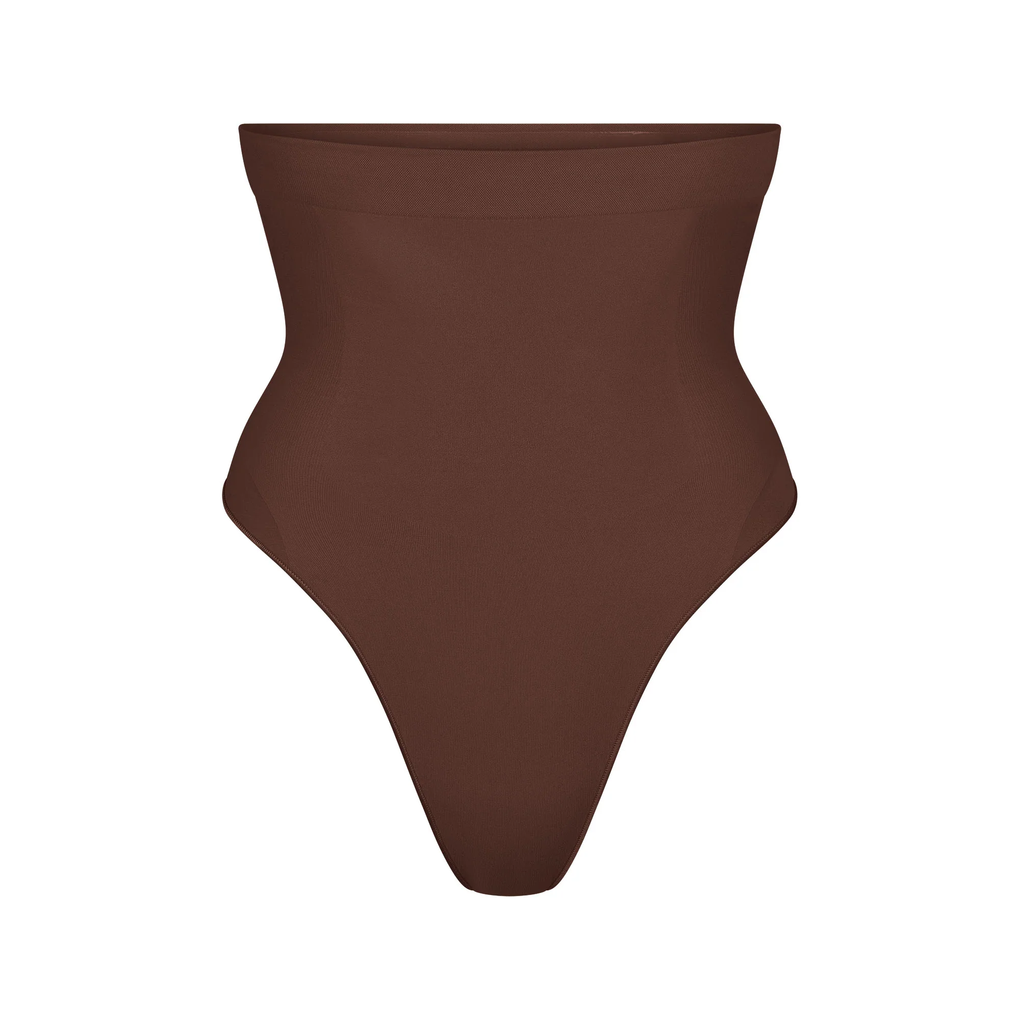 SEAMLESS SCULPT HIGH-WAISTED THONG | COCOA