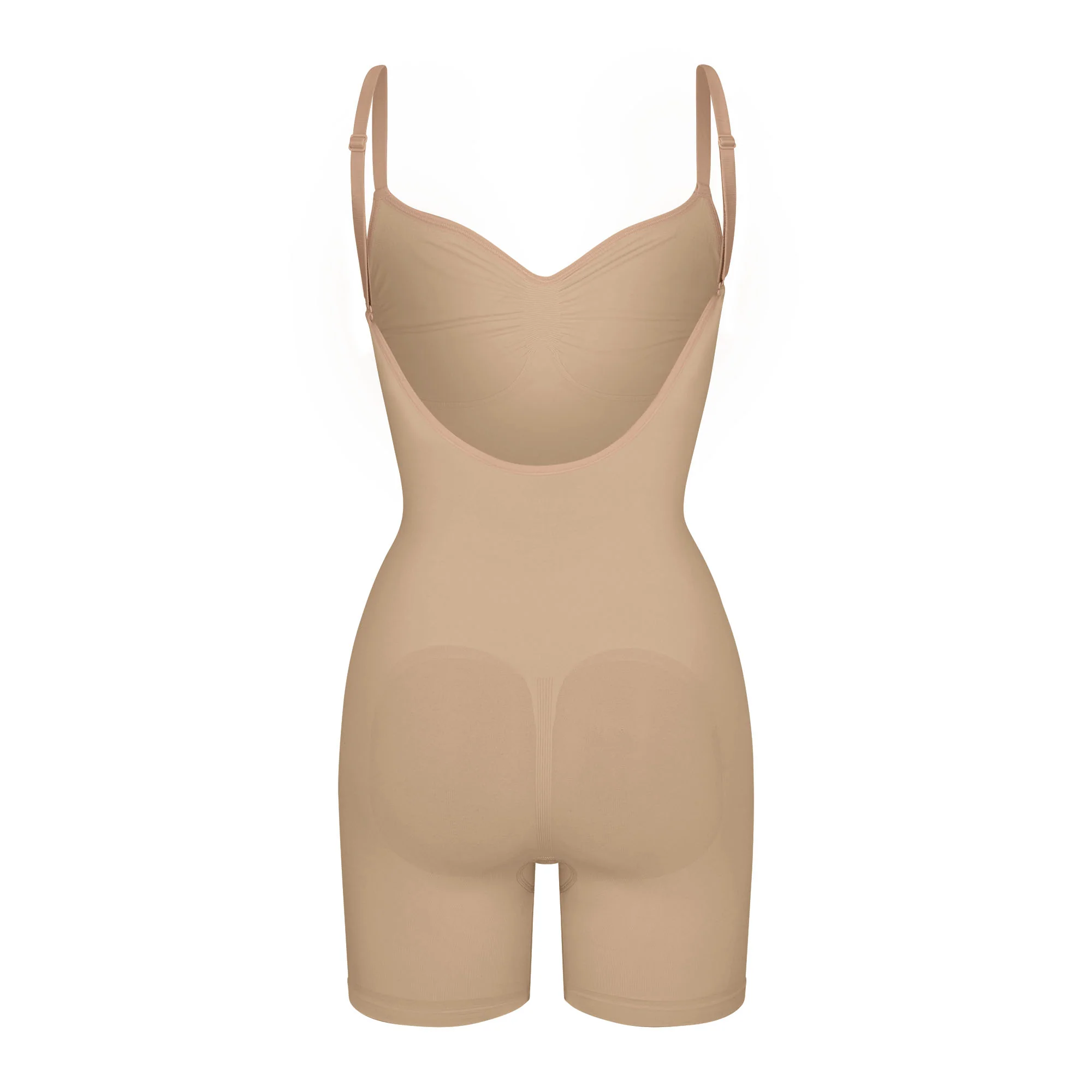 SEAMLESS SCULPT LOW BACK MID THIGH BODYSUIT | CLAY - Image 4