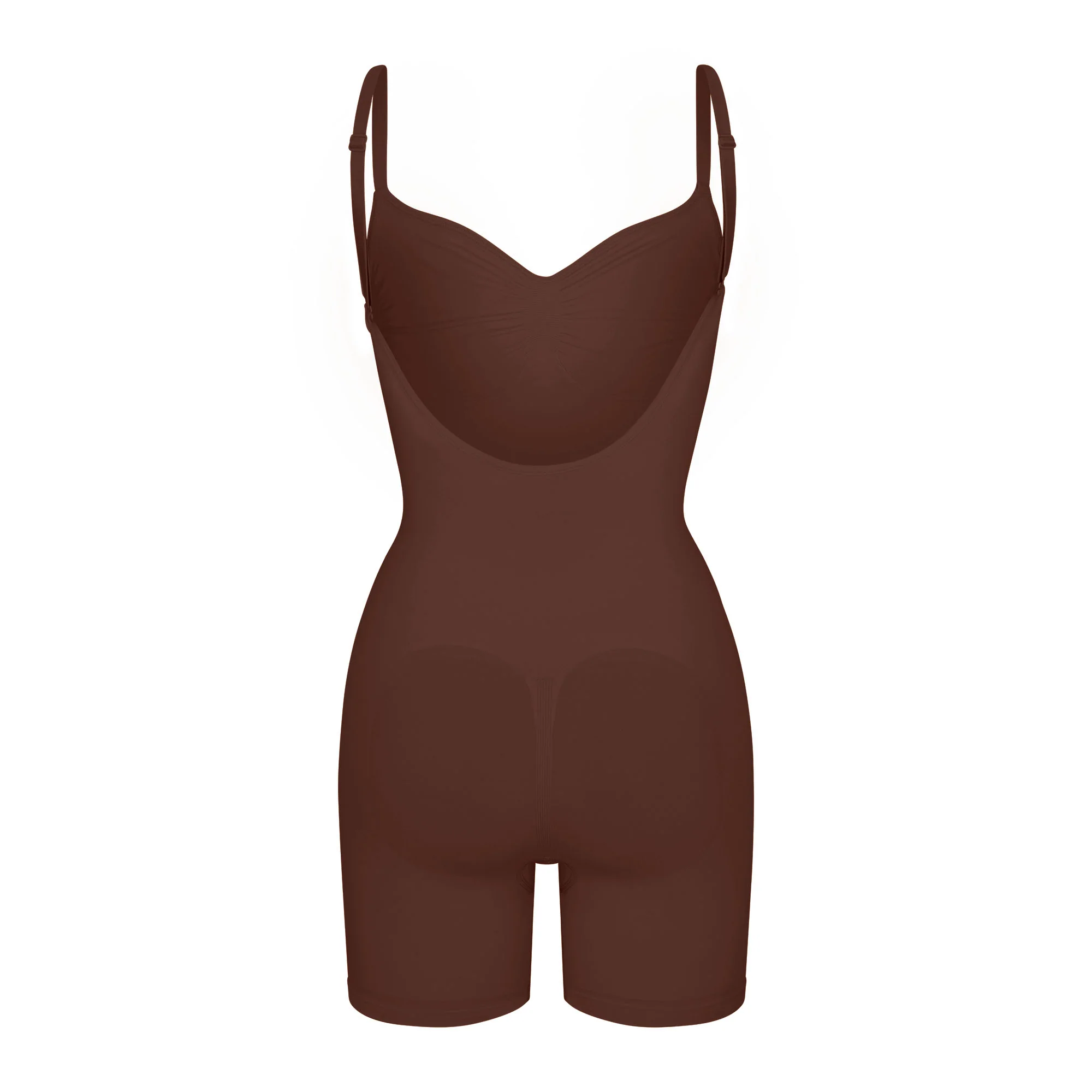 SEAMLESS SCULPT LOW BACK MID THIGH BODYSUIT | COCOA - Image 5