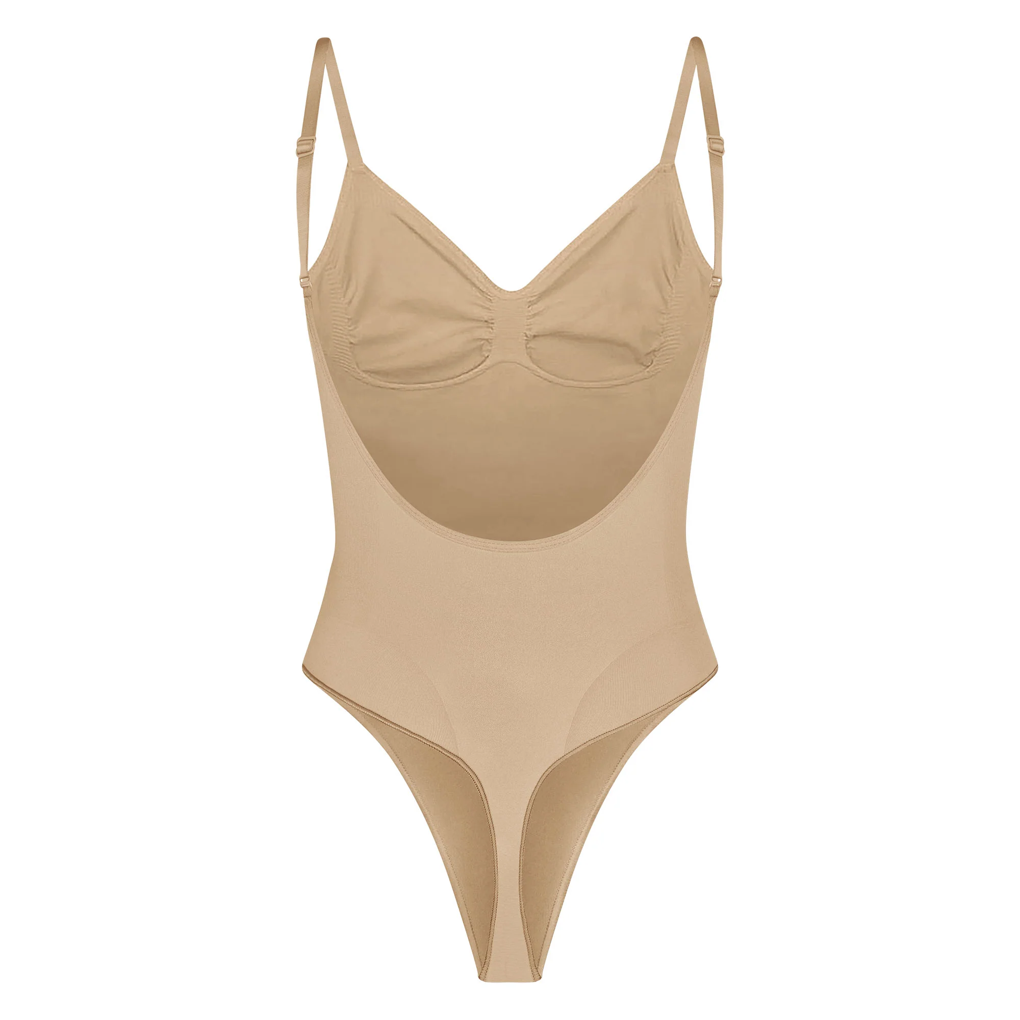 SEAMLESS SCULPT LOW BACK THONG BODYSUIT | CLAY - Image 5