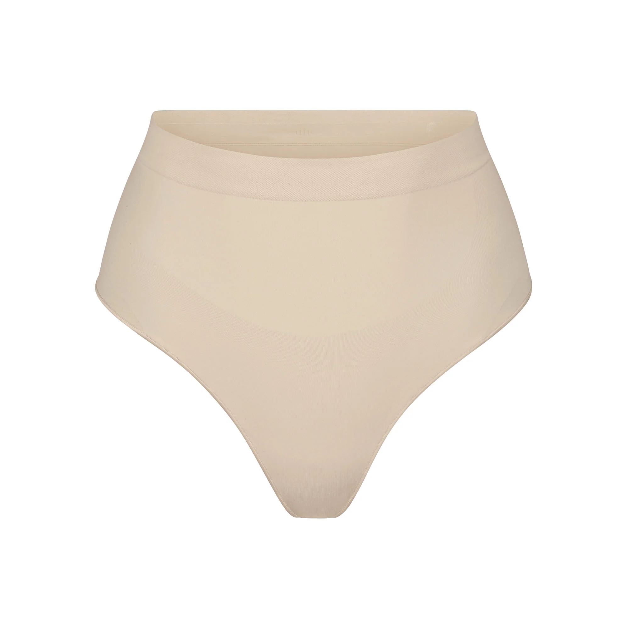 SEAMLESS SCULPT MID WAIST THONG | SAND