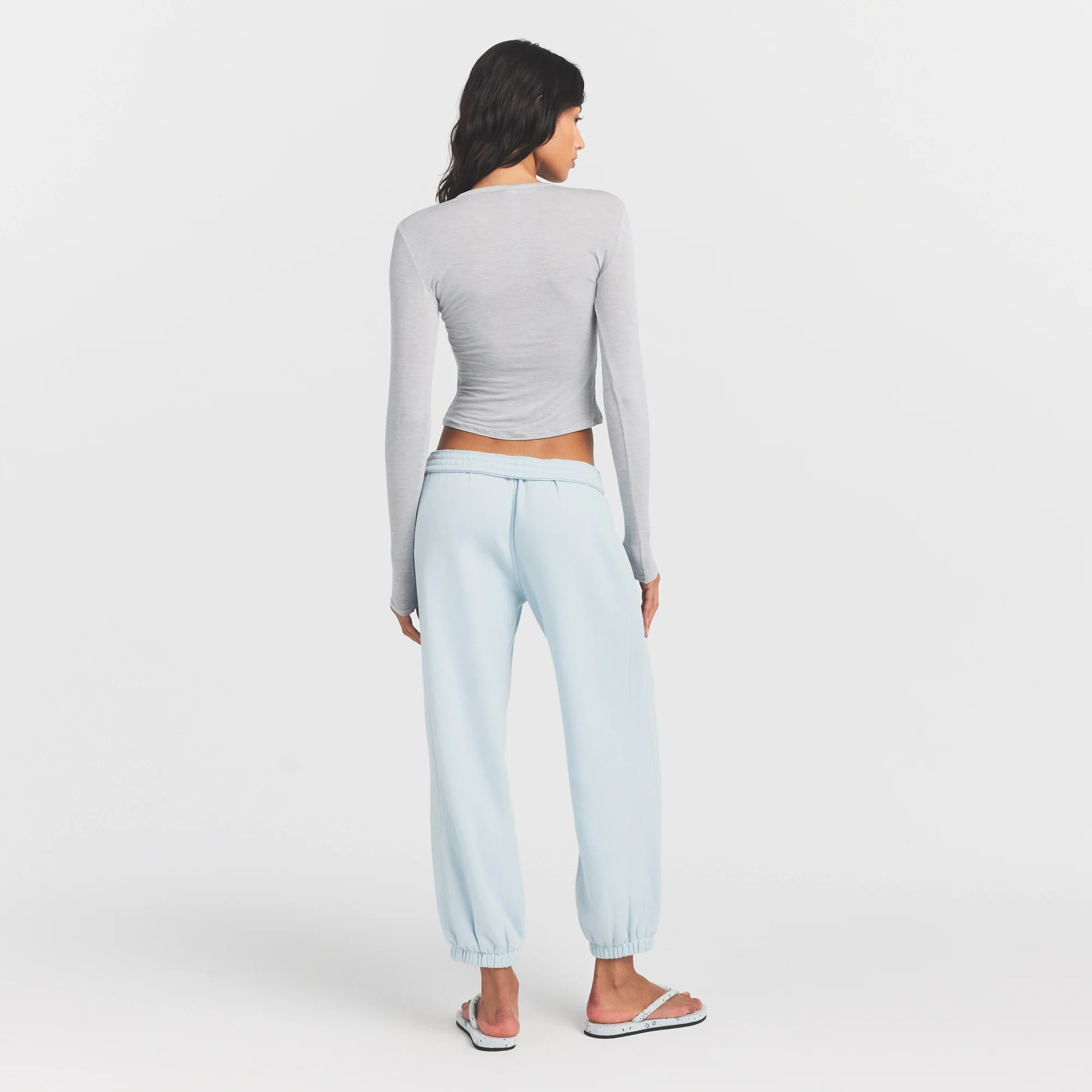 SHEER MODAL CARDIGAN | HEATHER GREY - Image 4