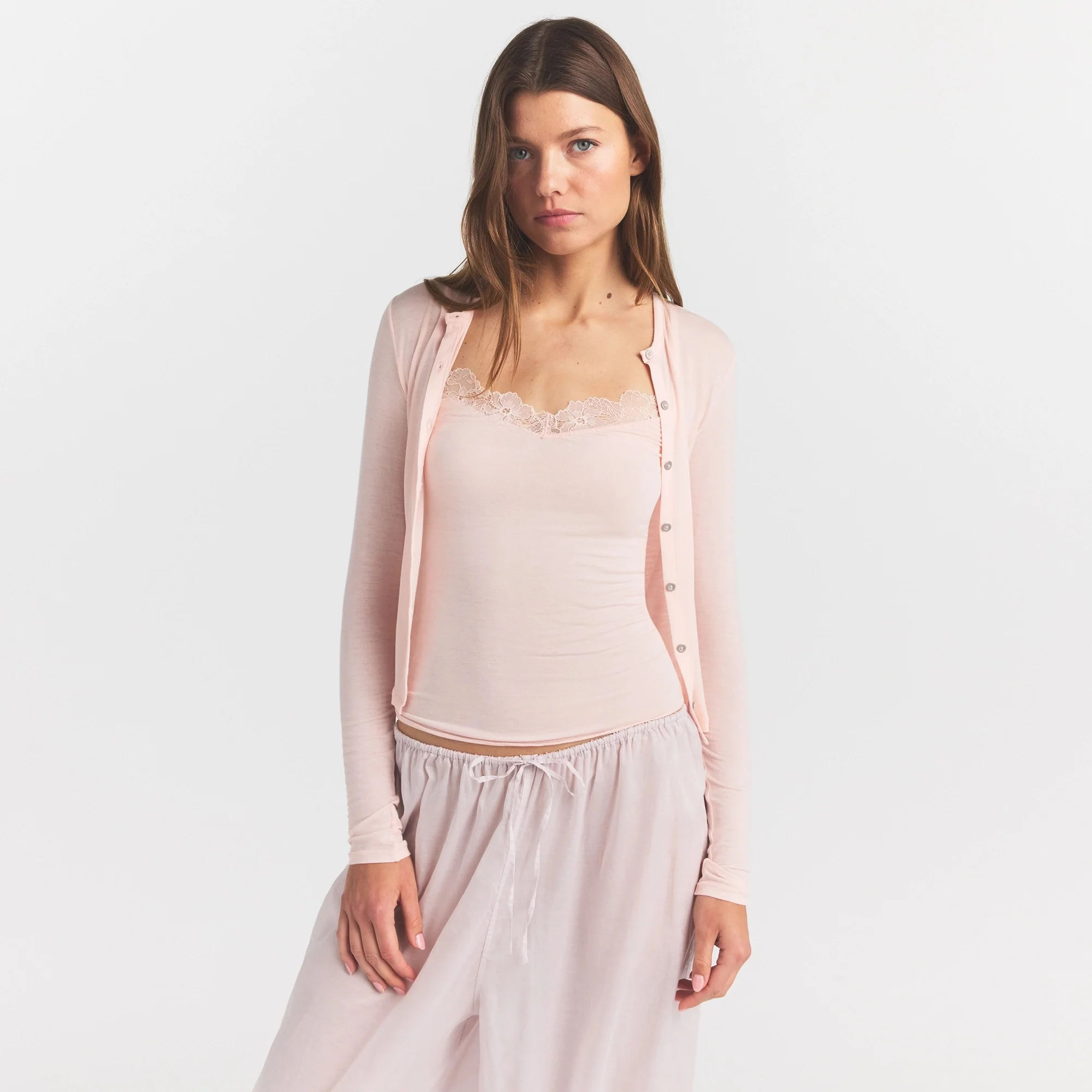 SHEER MODAL CARDIGAN | PRIMROSE - Image 2