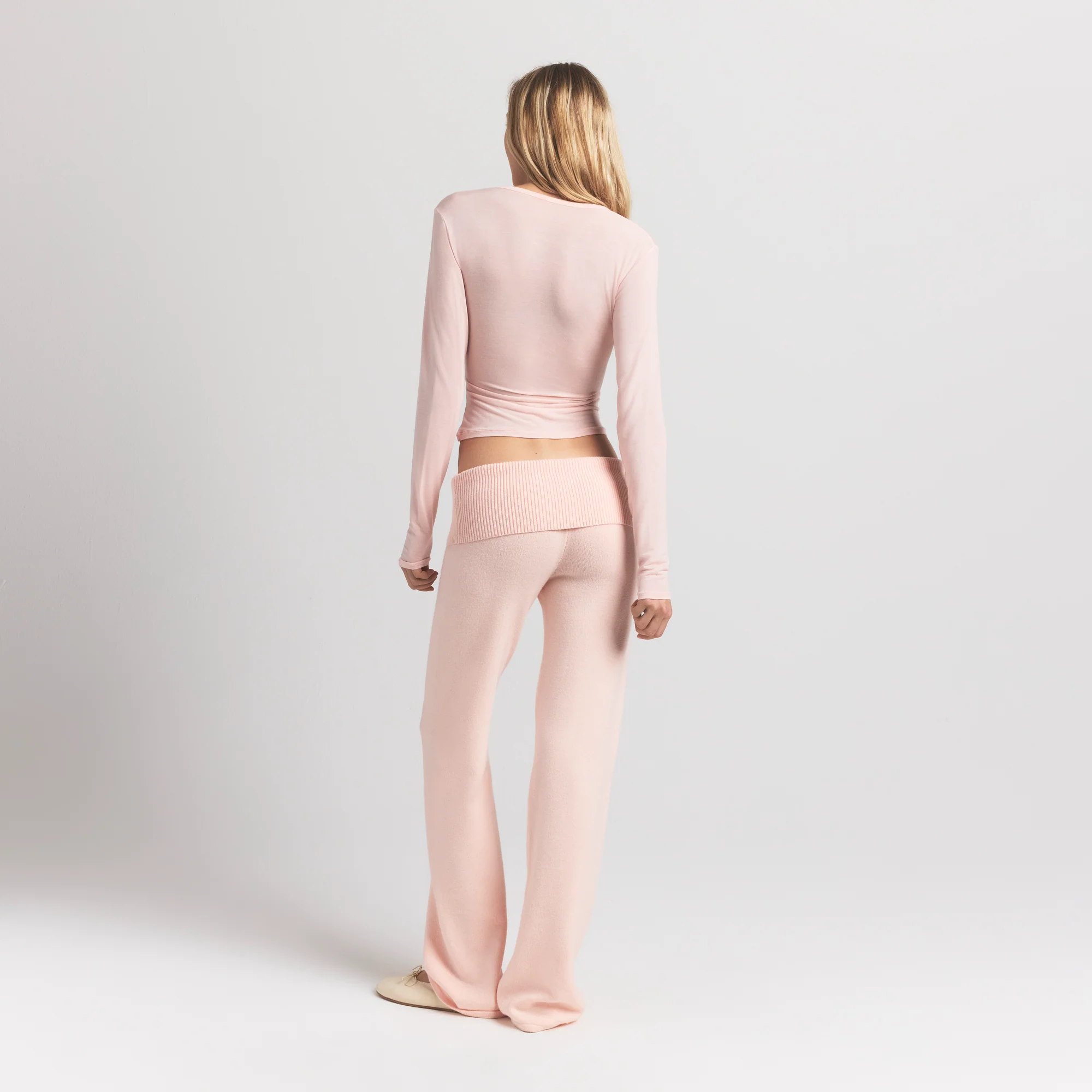 SHEER MODAL CARDIGAN WITH COVERED BUTTONS | PRIMROSE - Image 4