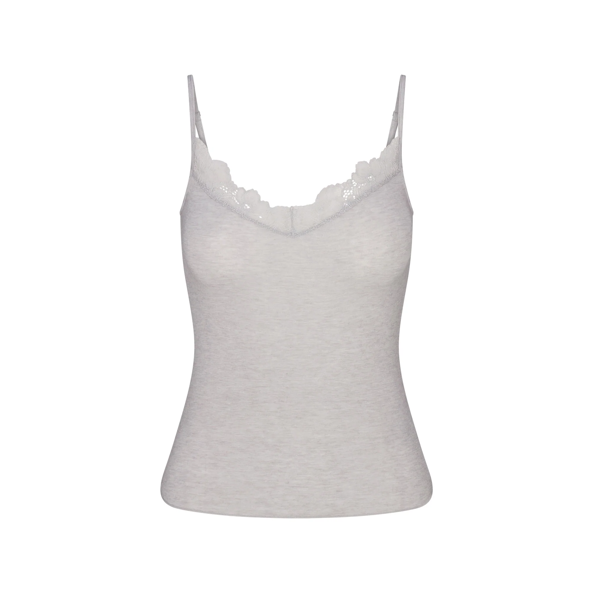 SHEER MODAL LACE CAMI | HEATHER GREY