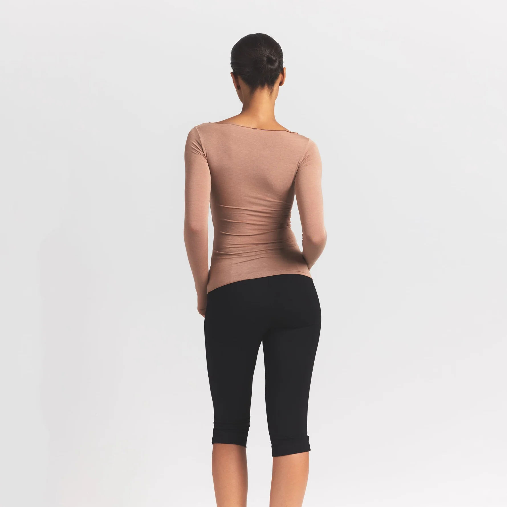 SHEER MODAL LONG SLEEVE BOATNECK TOP | SIENNA - Image 5
