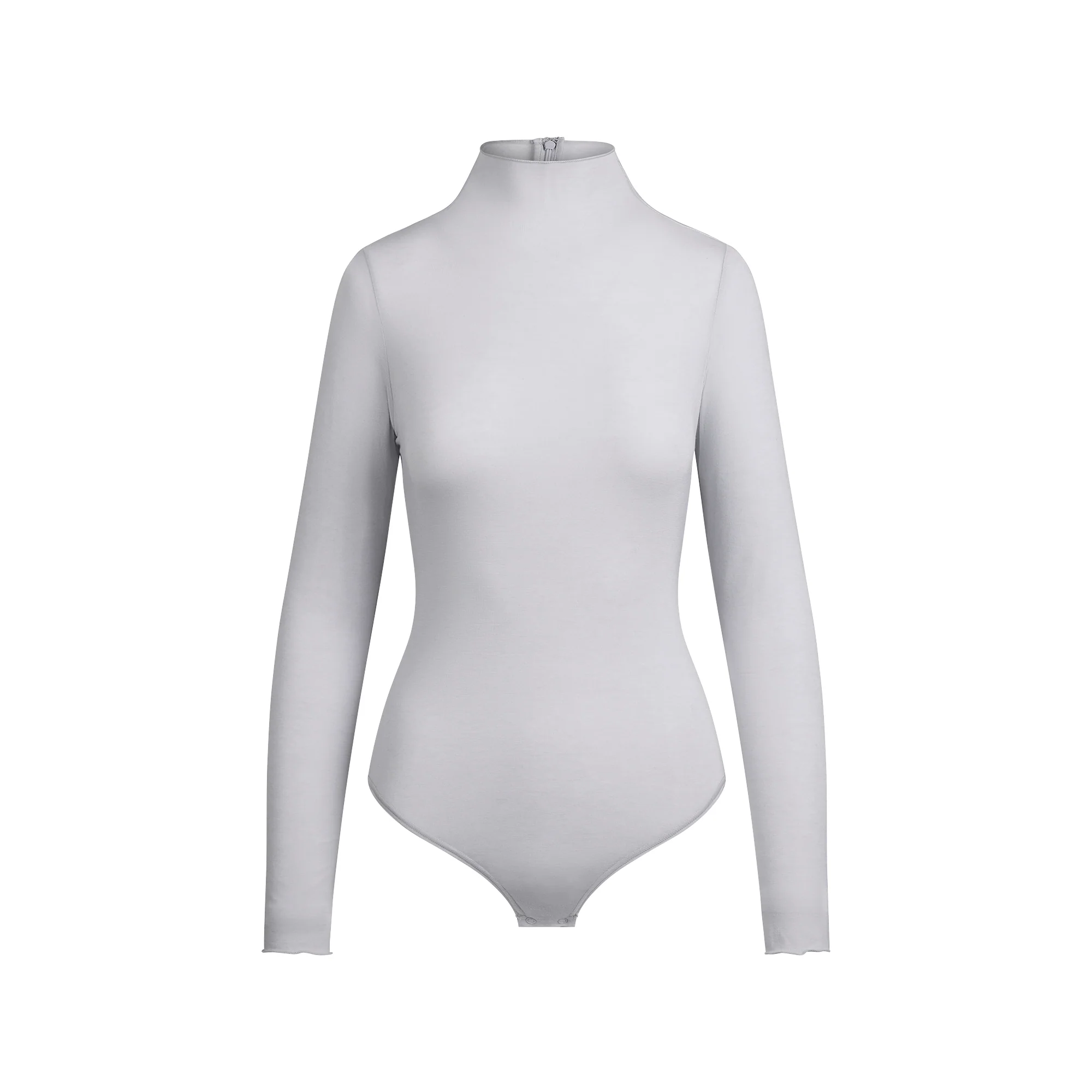 SHEER MODAL LONG SLEEVE TURTLENECK BODYSUIT | MIST