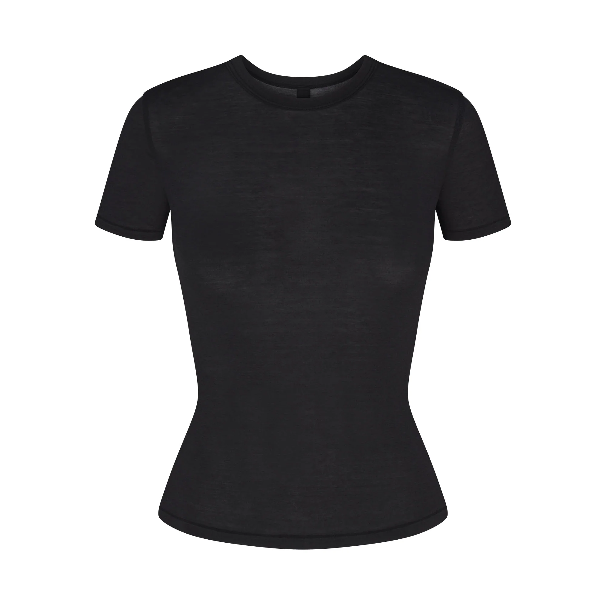 SHEER MODAL LONG T-SHIRT | ONYX