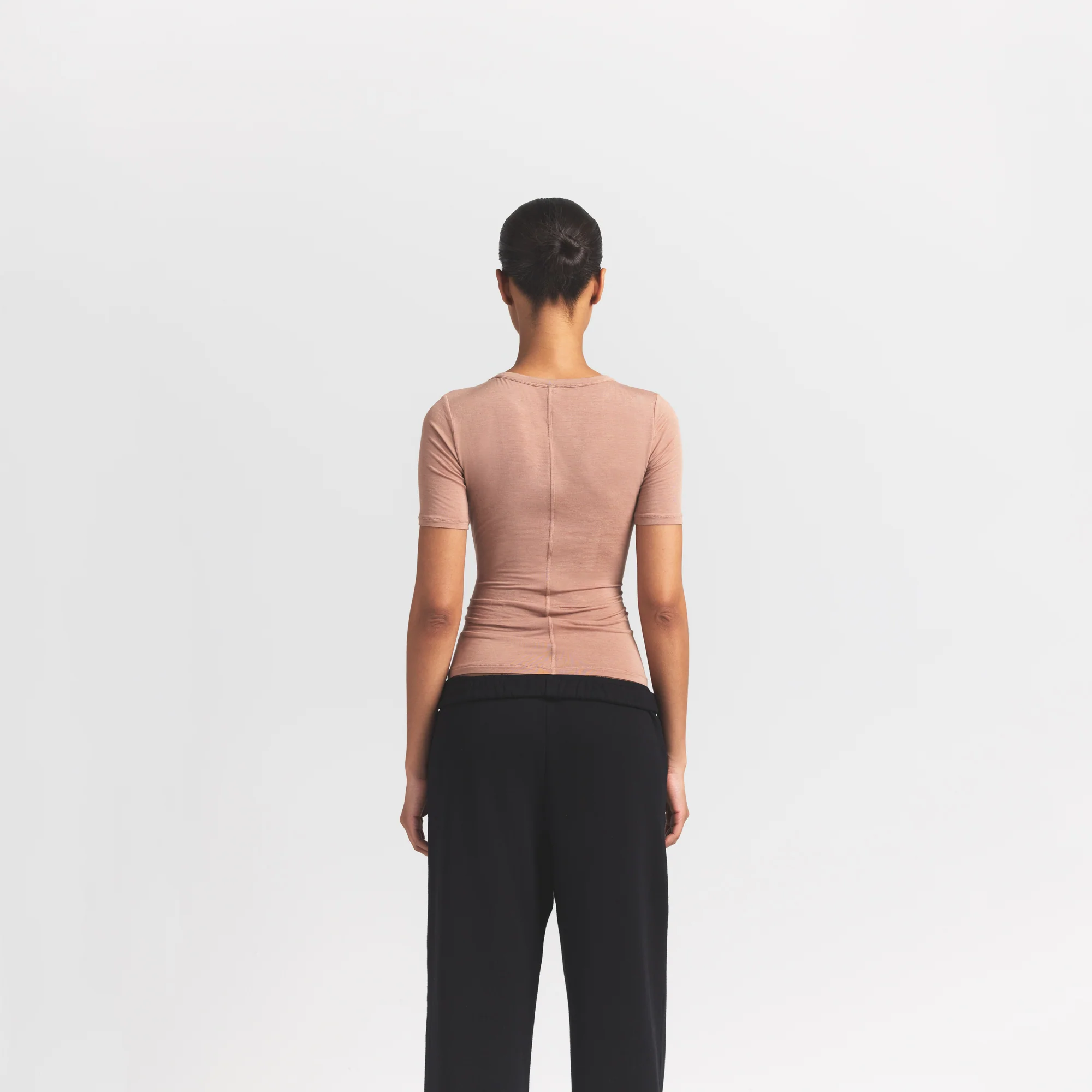 SHEER MODAL LONG T-SHIRT | SIENNA - Image 5