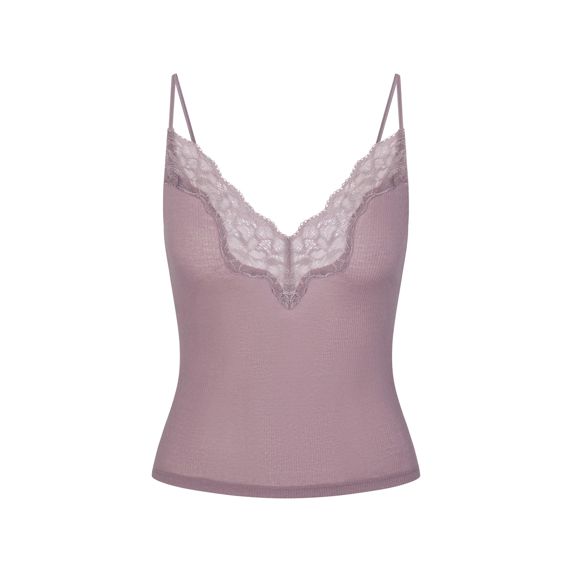 SHEER RIB LACE CAMI AND SHORT SET | ZINC - Image 5