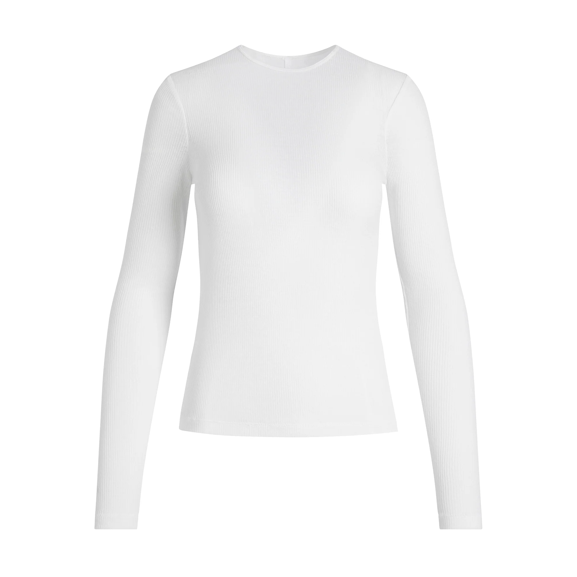 SHEER RIB LONG SLEEVE T-SHIRT | SNOW