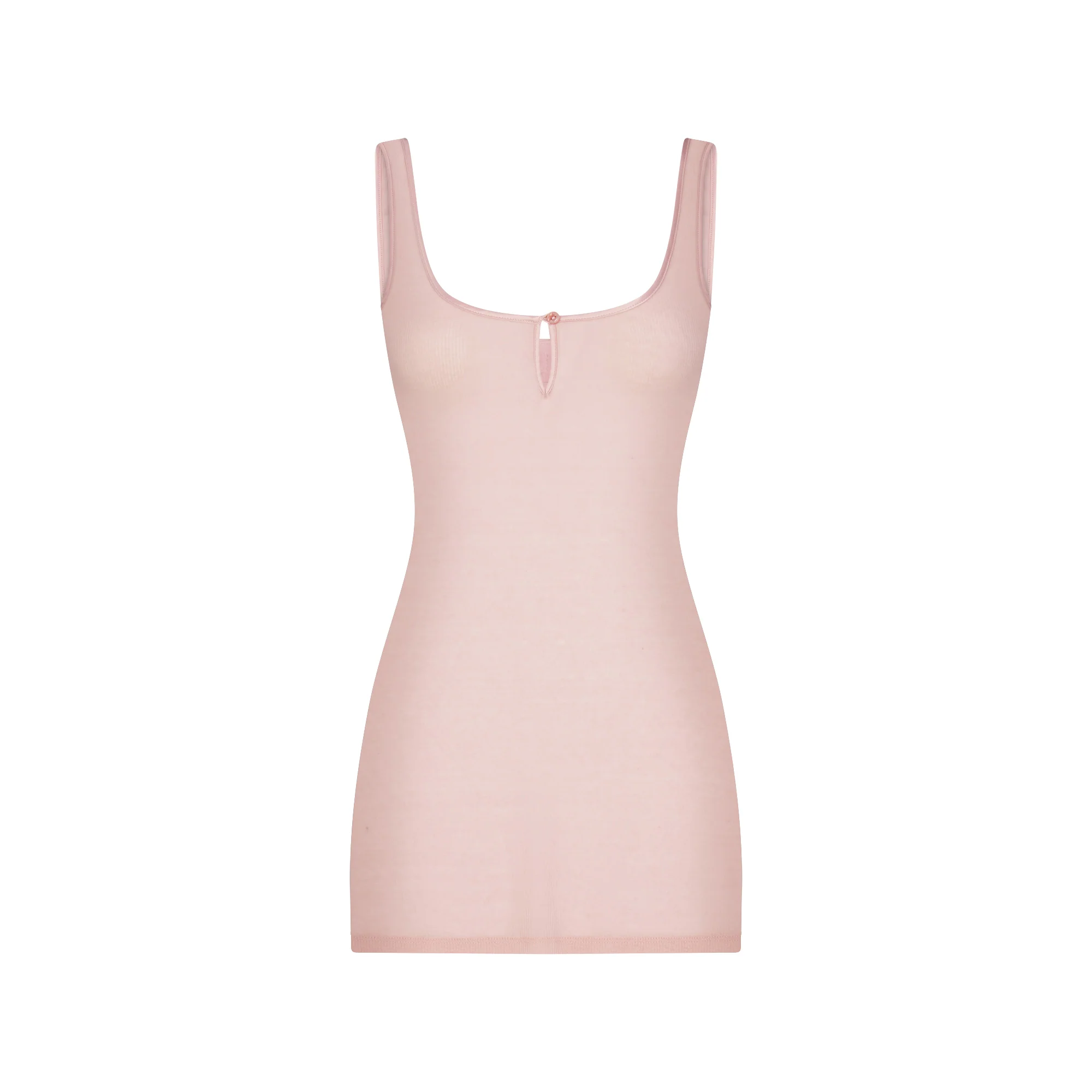 SHEER RIB MINI SLIP DRESS | MORGANITE