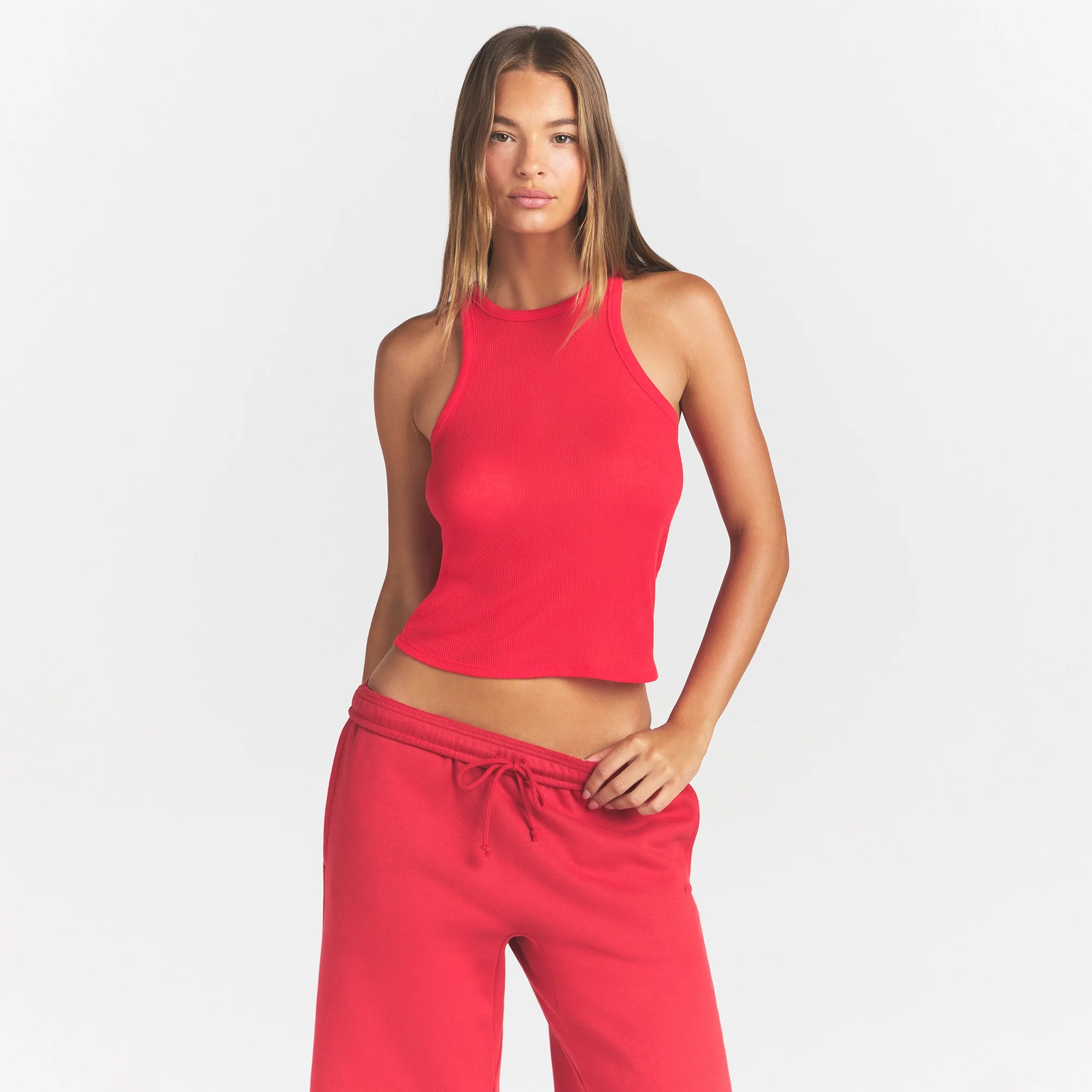 SHEER RIB TANK | CARMINE - Image 3