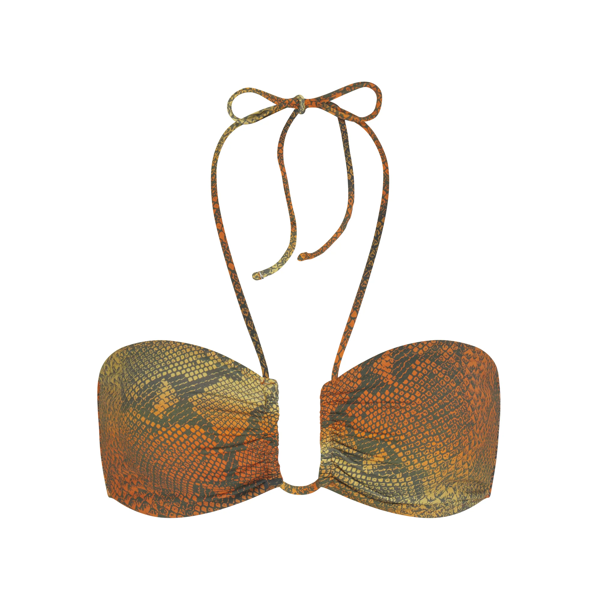 SIGNATURE SWIM HALTER BIKINI TOP | FOREST OMBRE SNAKE