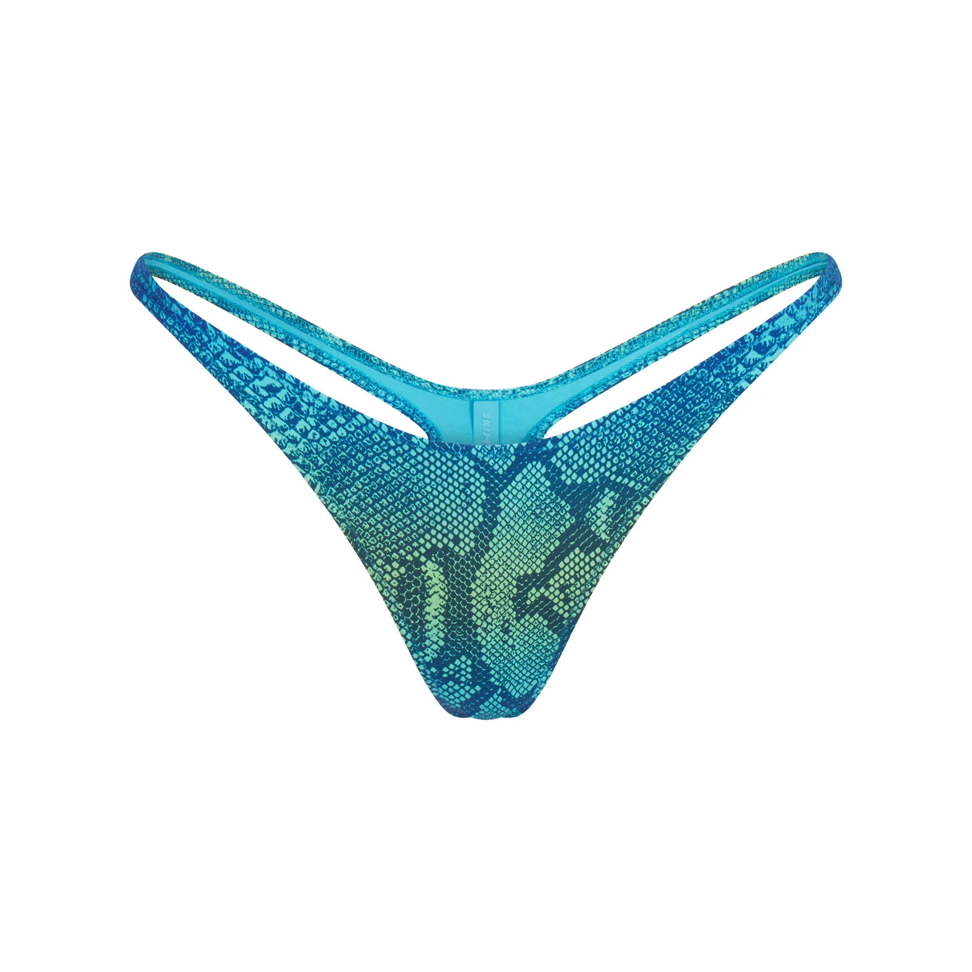 SIGNATURE SWIM THONG BIKINI BOTTOM | AQUA OMBRE SNAKE