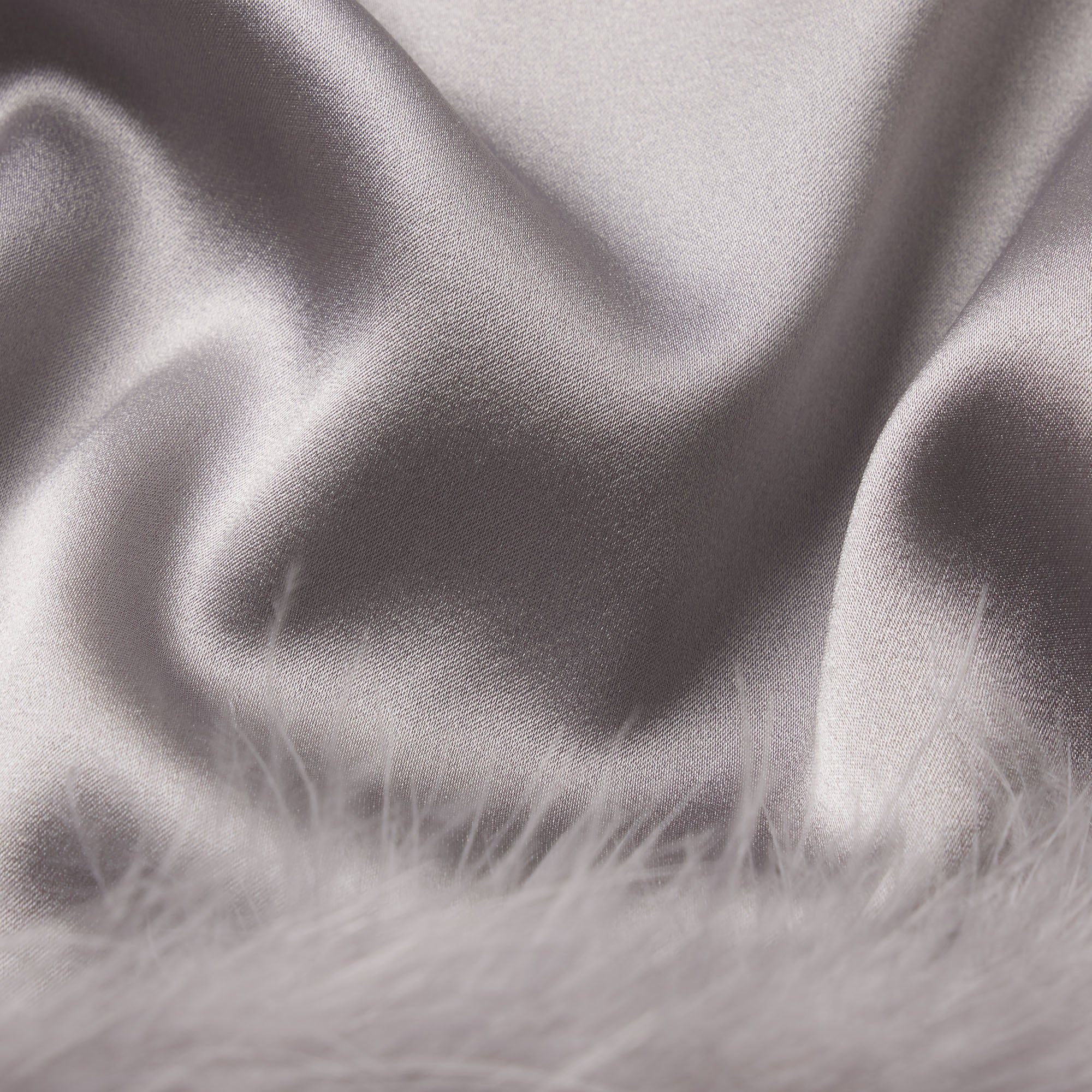 SILK FEATHER TRIM GLOVES | MIRROR - Image 4