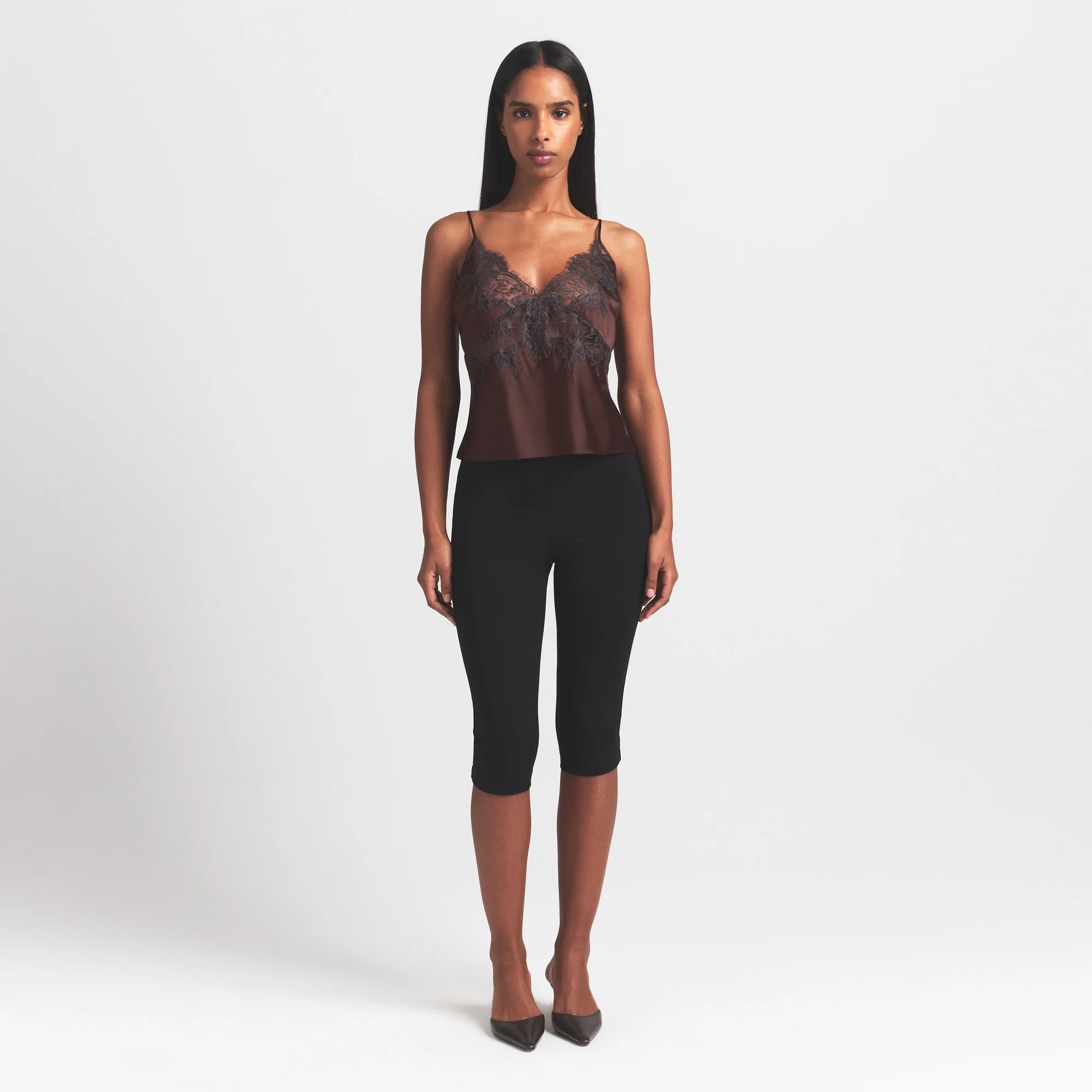 SILK LACE CAMI | ESPRESSO CONTRAST - Image 6