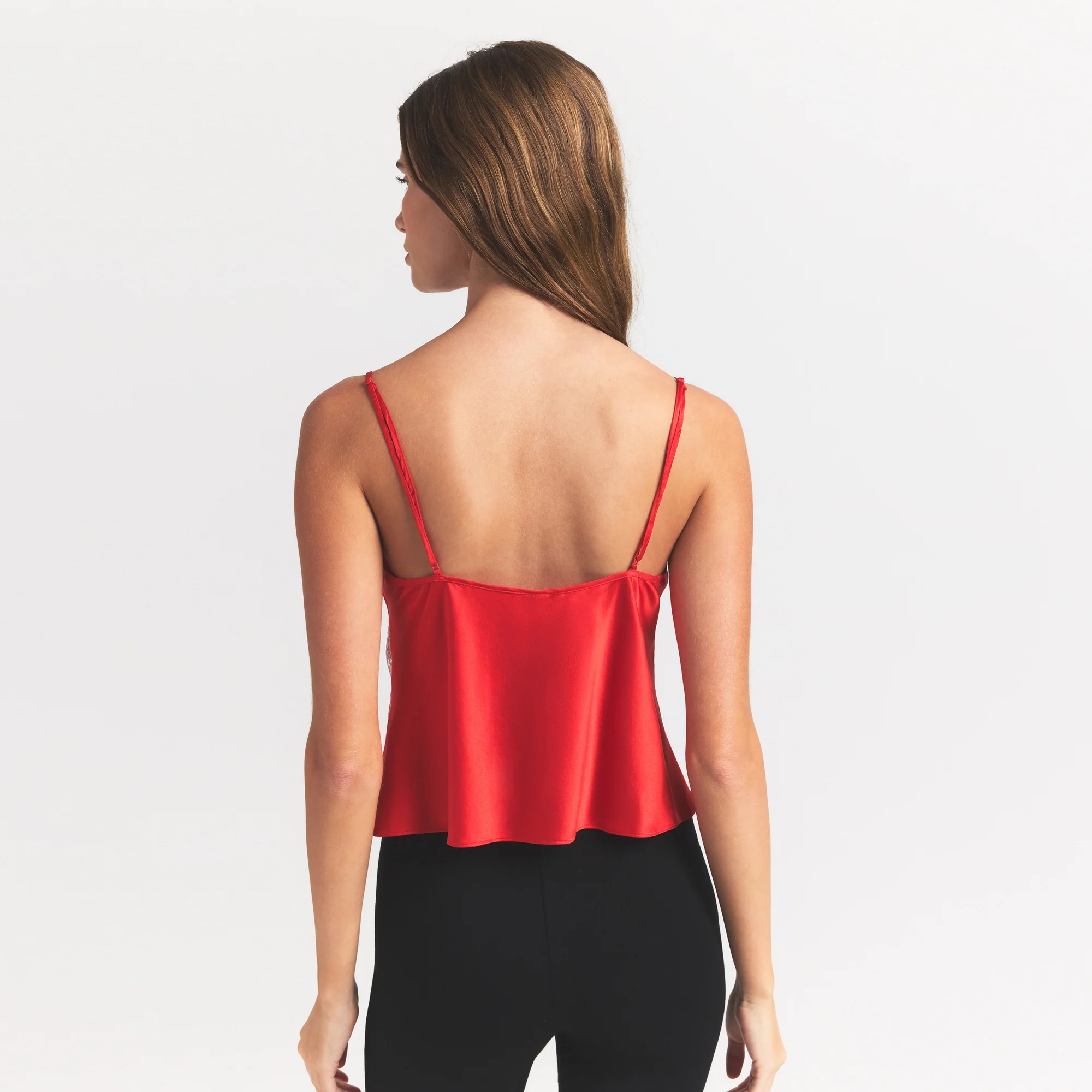 SILK LACE CAMI | RUBY CONTRAST - Image 4