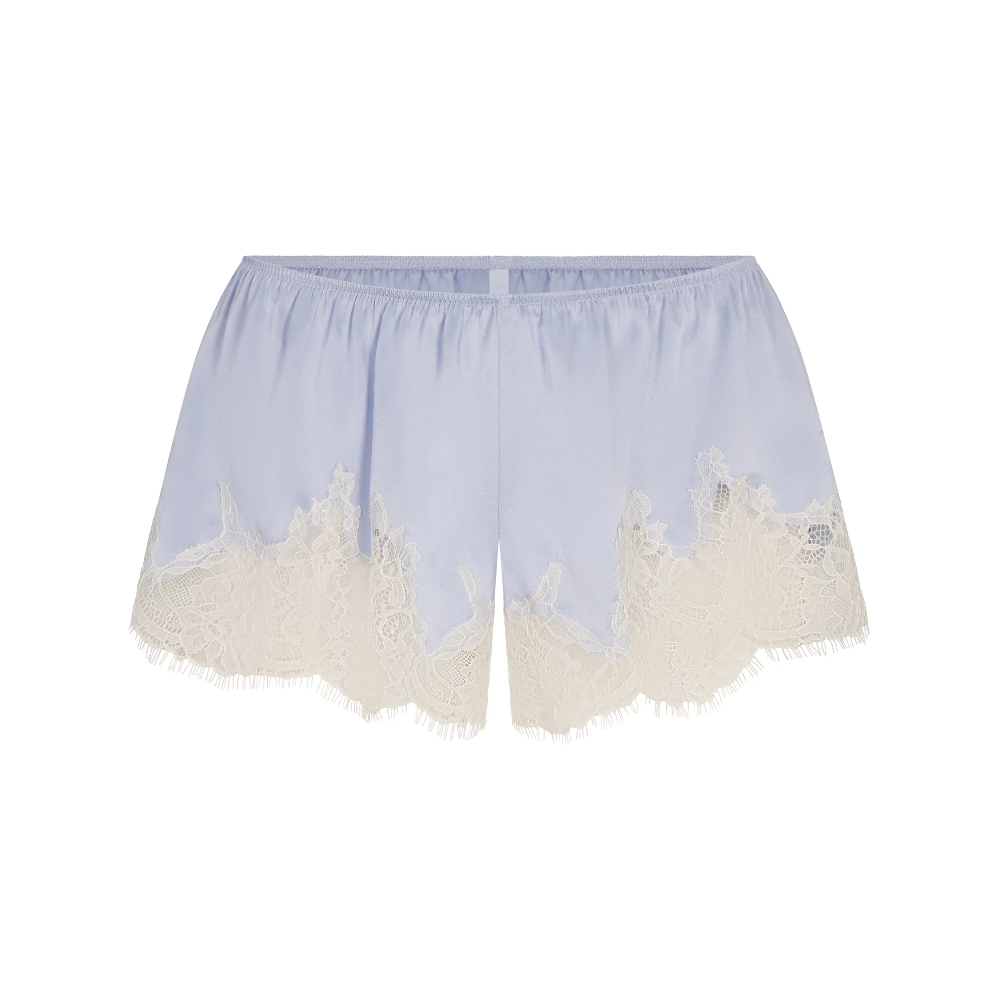 SILK LACE GARTER CAMI AND SHORT SET | PERIWINKLE CONTRAST - Image 6