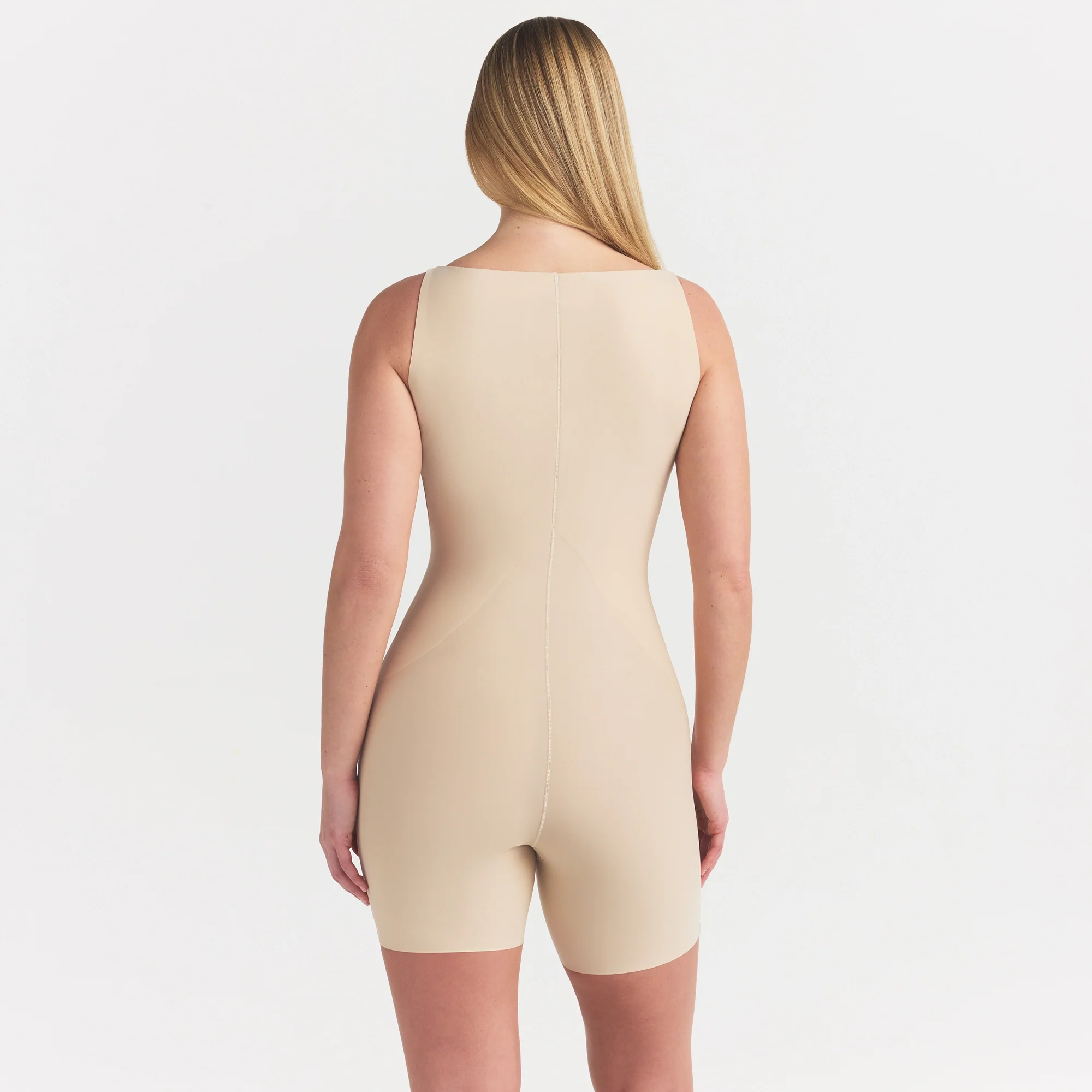 SKIMS BODY CORE SCULPT BACK SMOOTHING OPEN BUST MID THIGH BODYSUIT | SAND - Image 5
