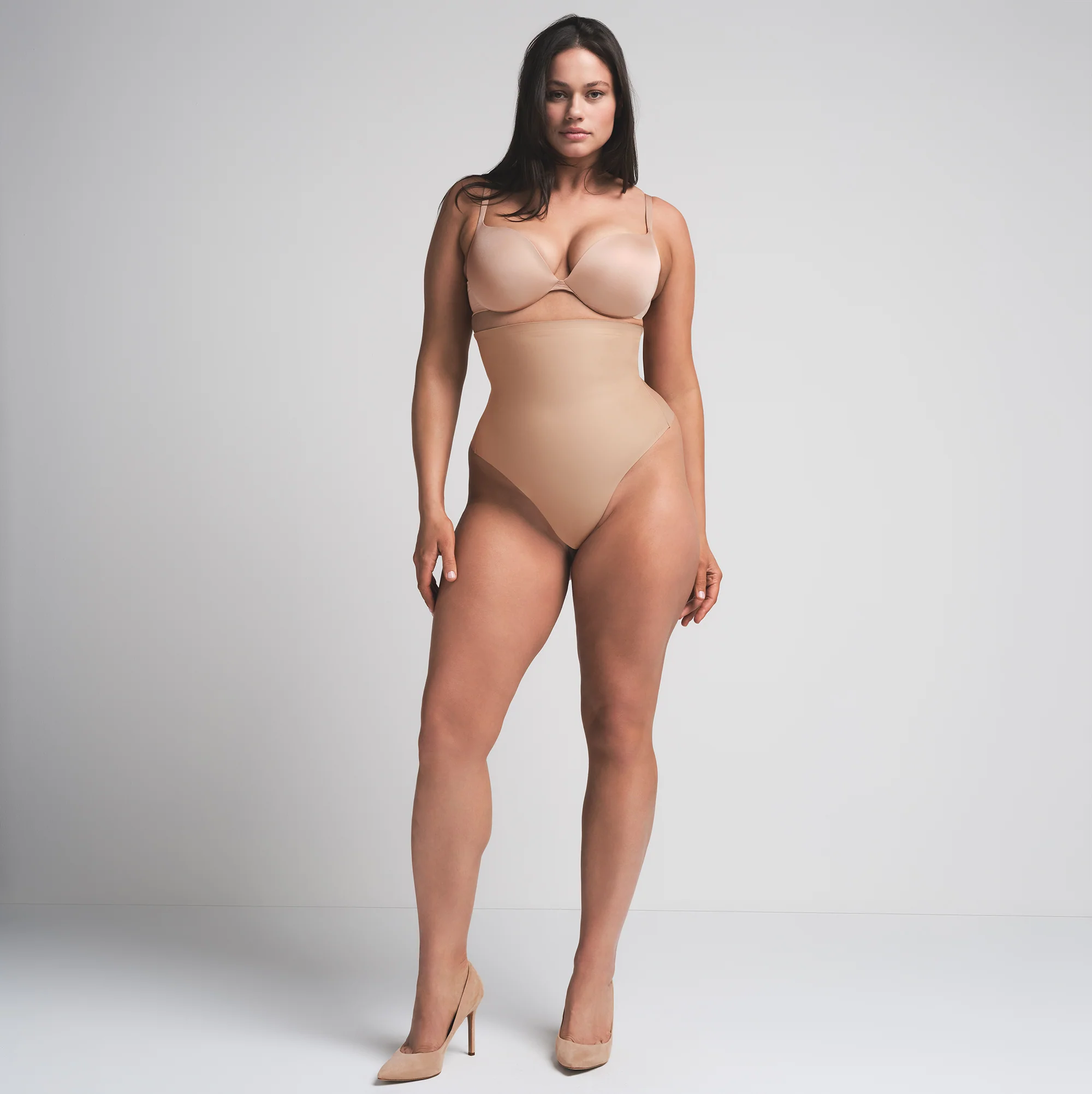 SKIMS BODY CORE SCULPT HIGH-WAISTED THONG | CLAY - Image 2