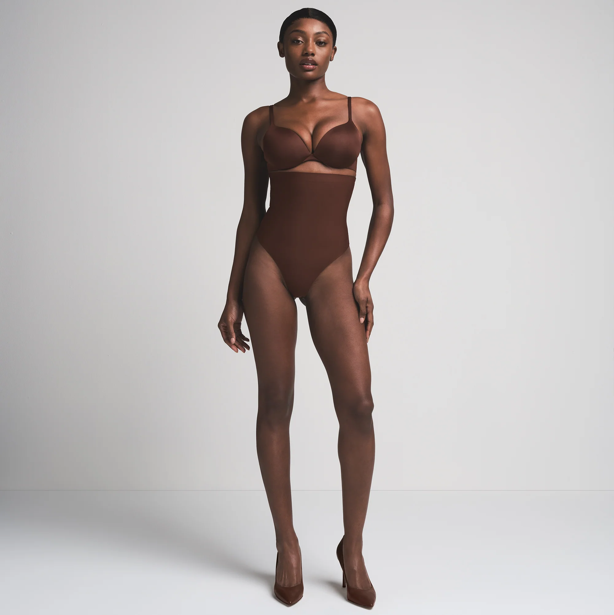 SKIMS BODY CORE SCULPT HIGH-WAISTED THONG | COCOA - Image 2