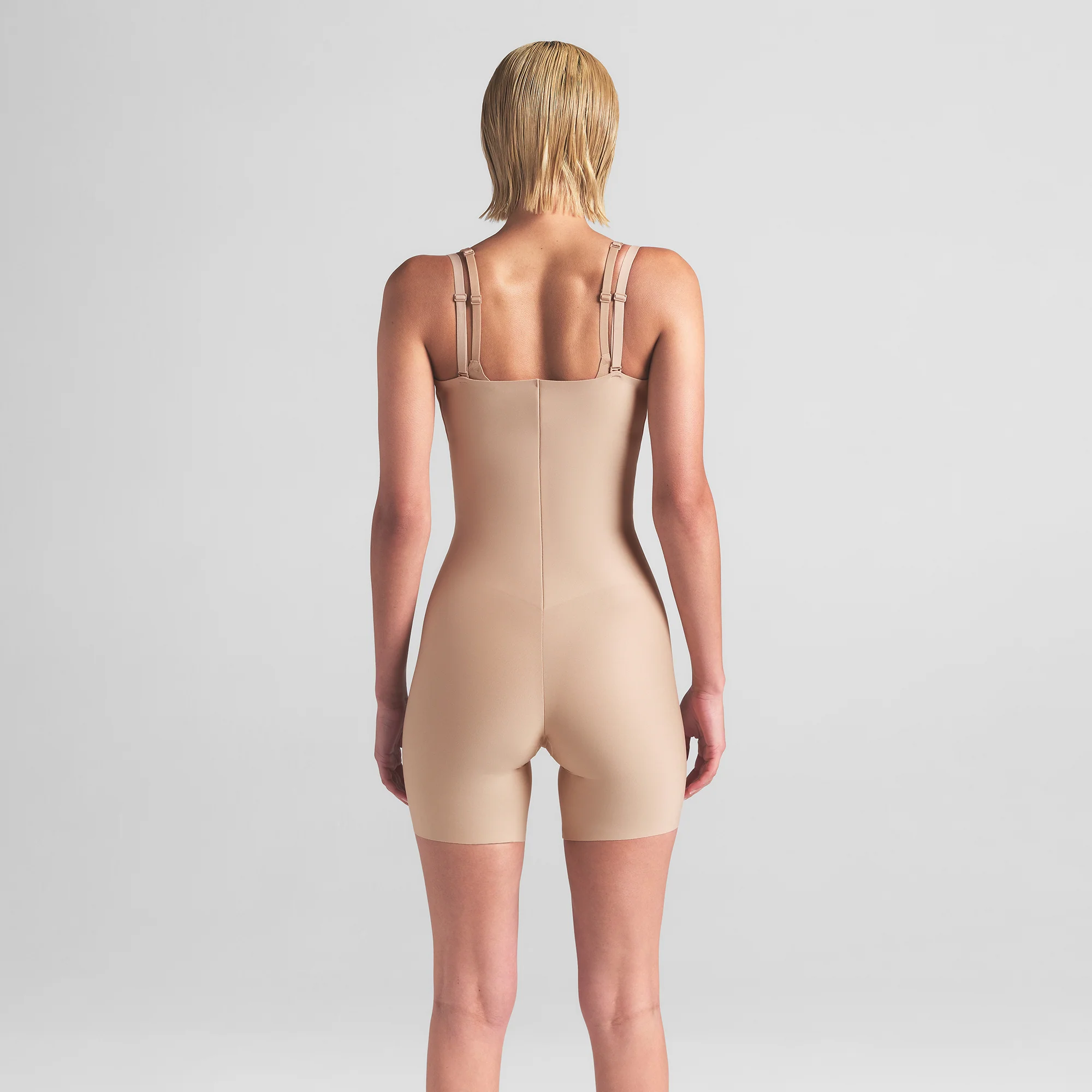 SKIMS BODY CORE SCULPT OPEN BUST MID THIGH BODYSUIT | CLAY - Image 5