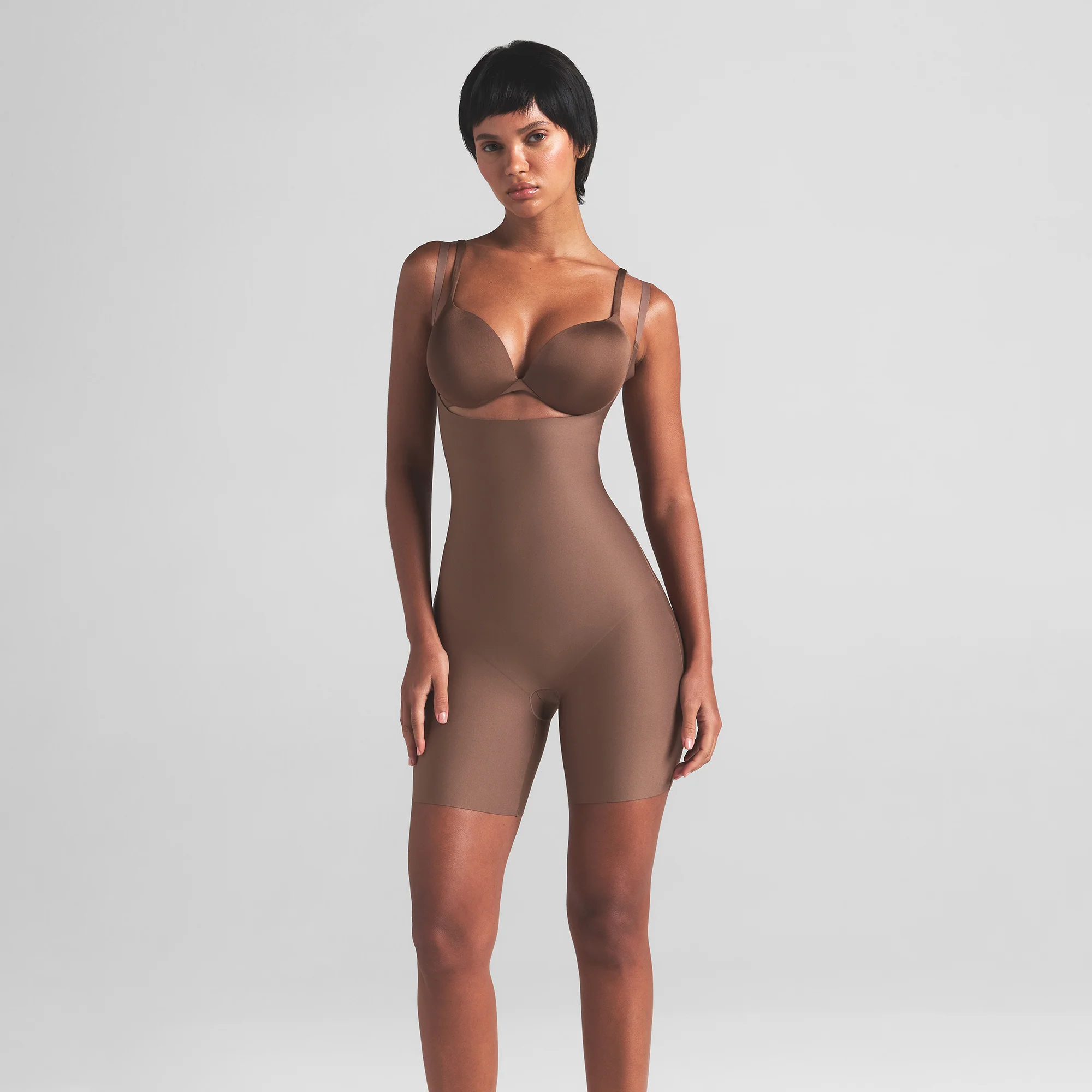 SKIMS BODY CORE SCULPT OPEN BUST MID THIGH BODYSUIT | JASPER - Image 2