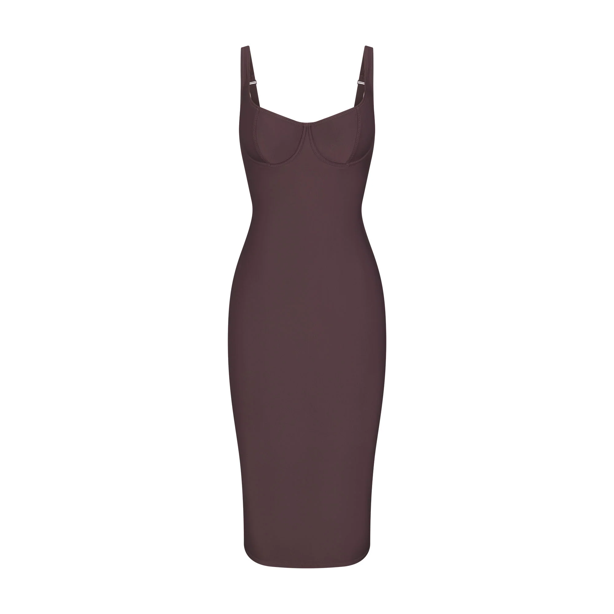 SKIMS BODY MIDI DRESS | RAISIN